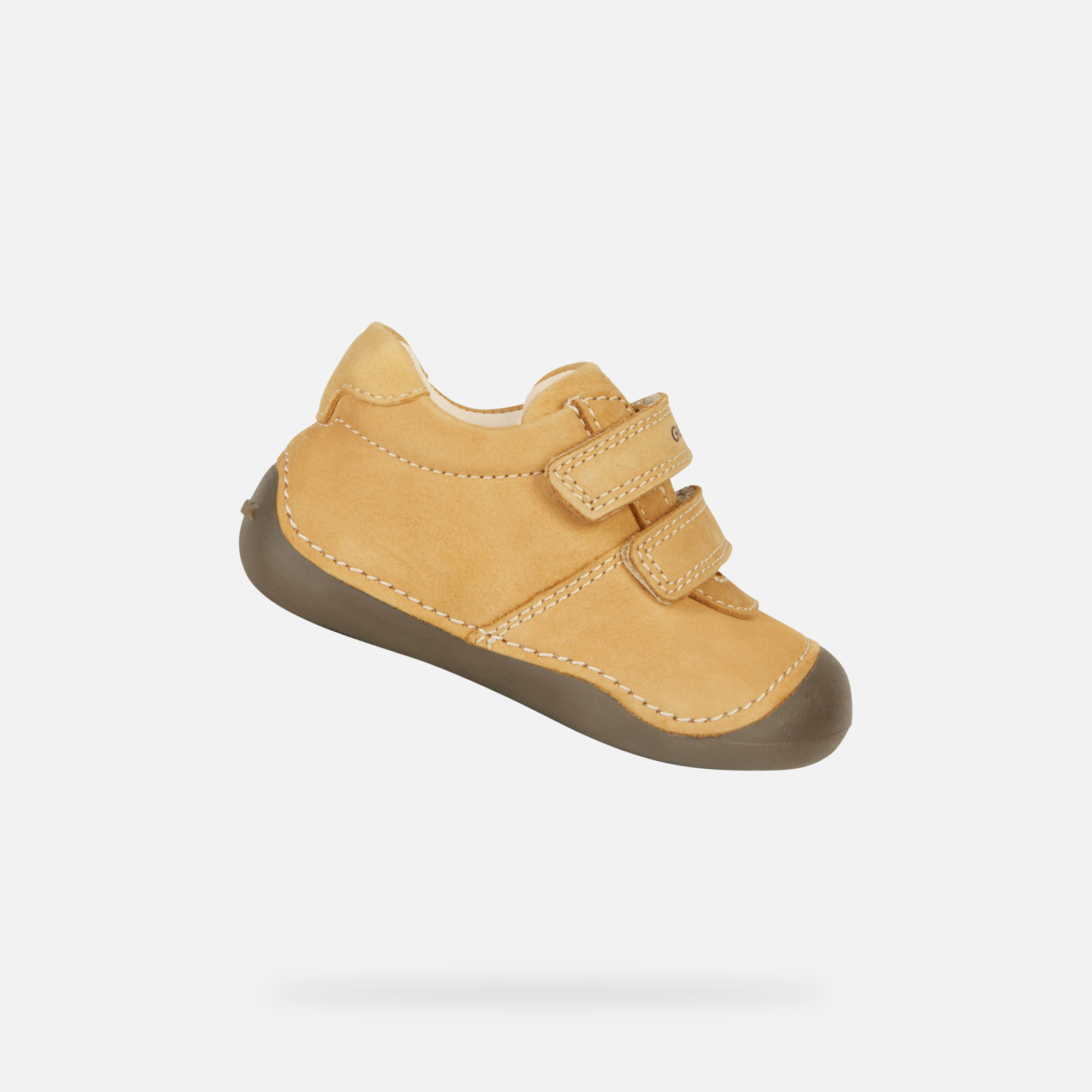 Light brown boys shoes for first steps Geox Tutim - Boys