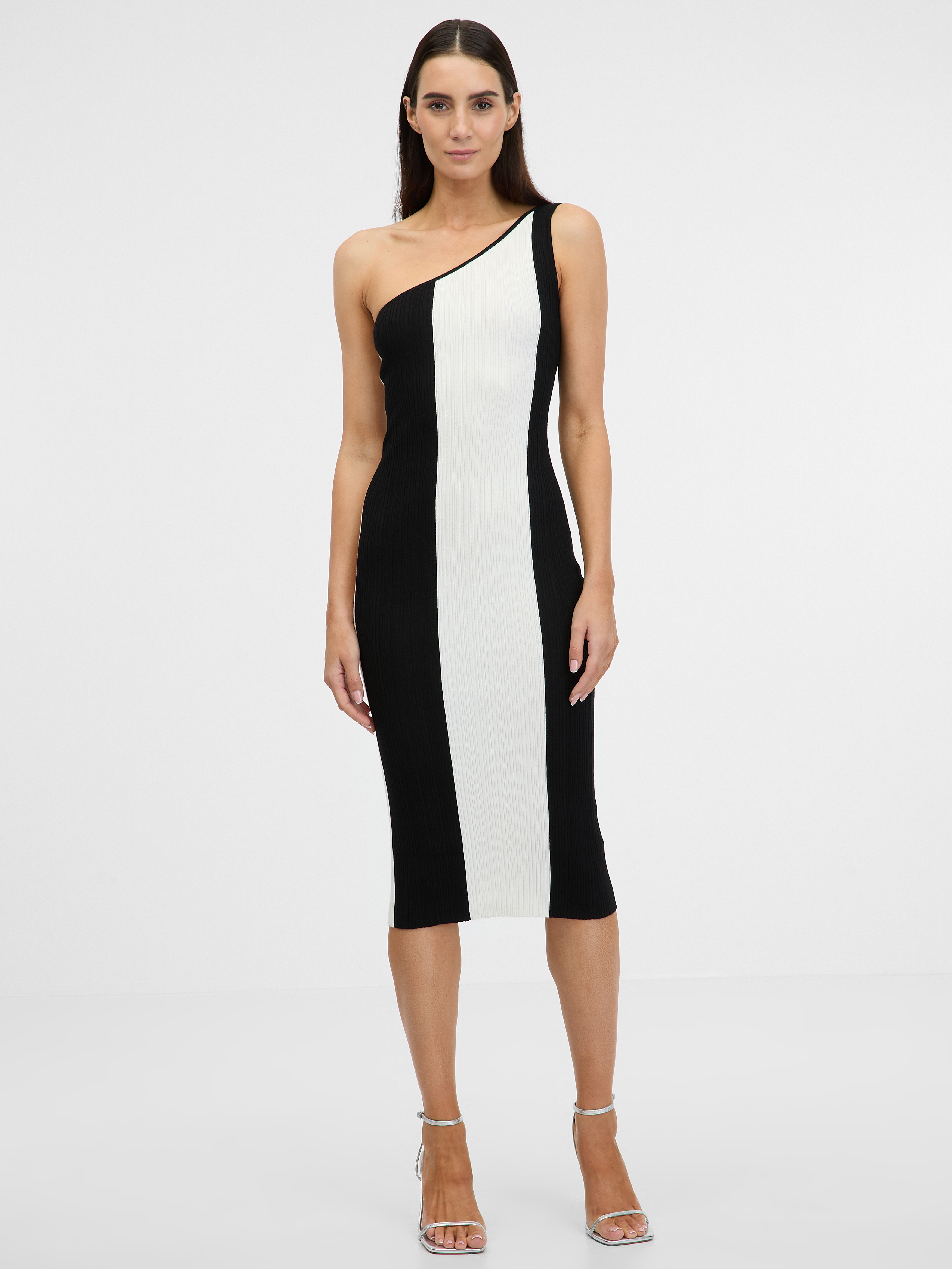 Black and white women's midi dress ORSAY - Women's