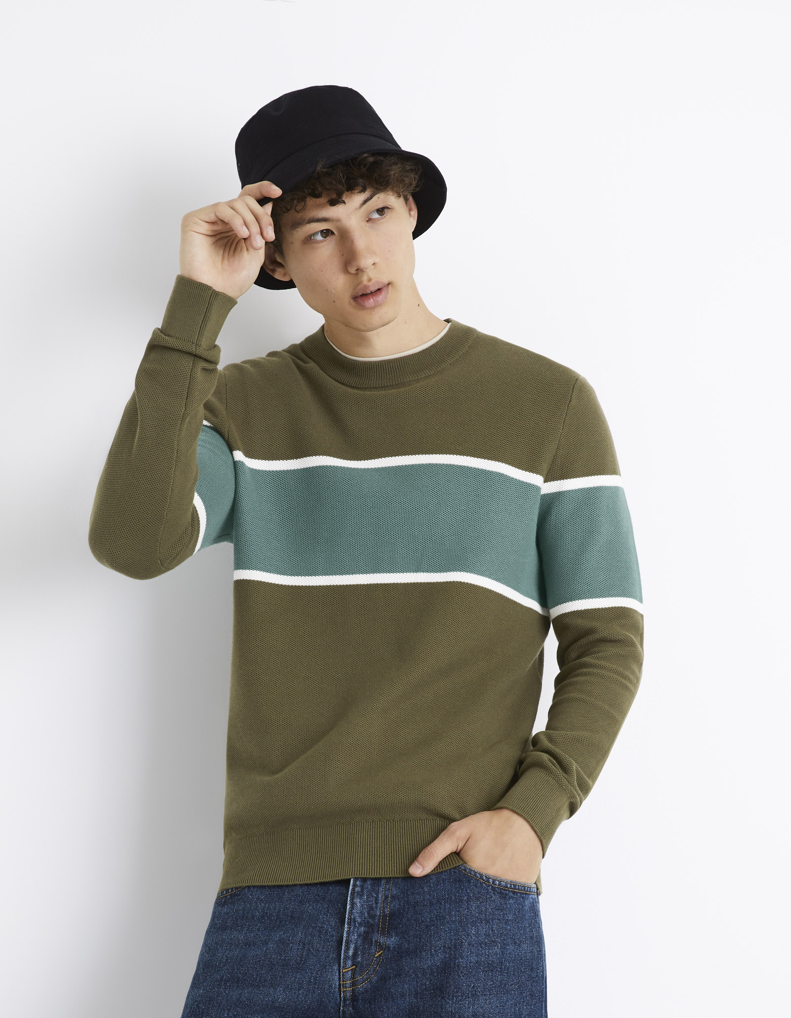 Celio Sweater With Stripe Ceblocpik - Men