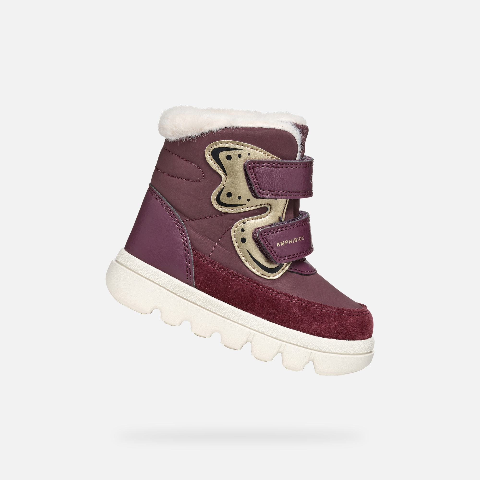 Burgundy Girls Winter Boots Geox Willaboo B A - Girls