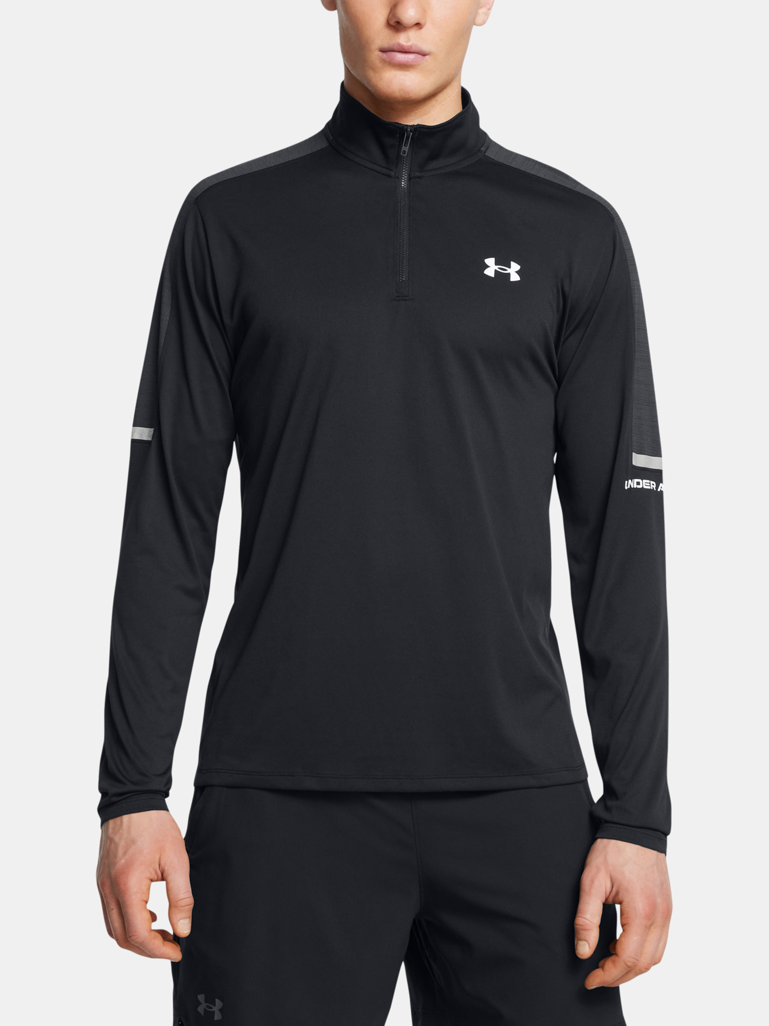 Men's T-shirt Under Armour UA Tech Utility 1/4 Zip-BLK - Men's
