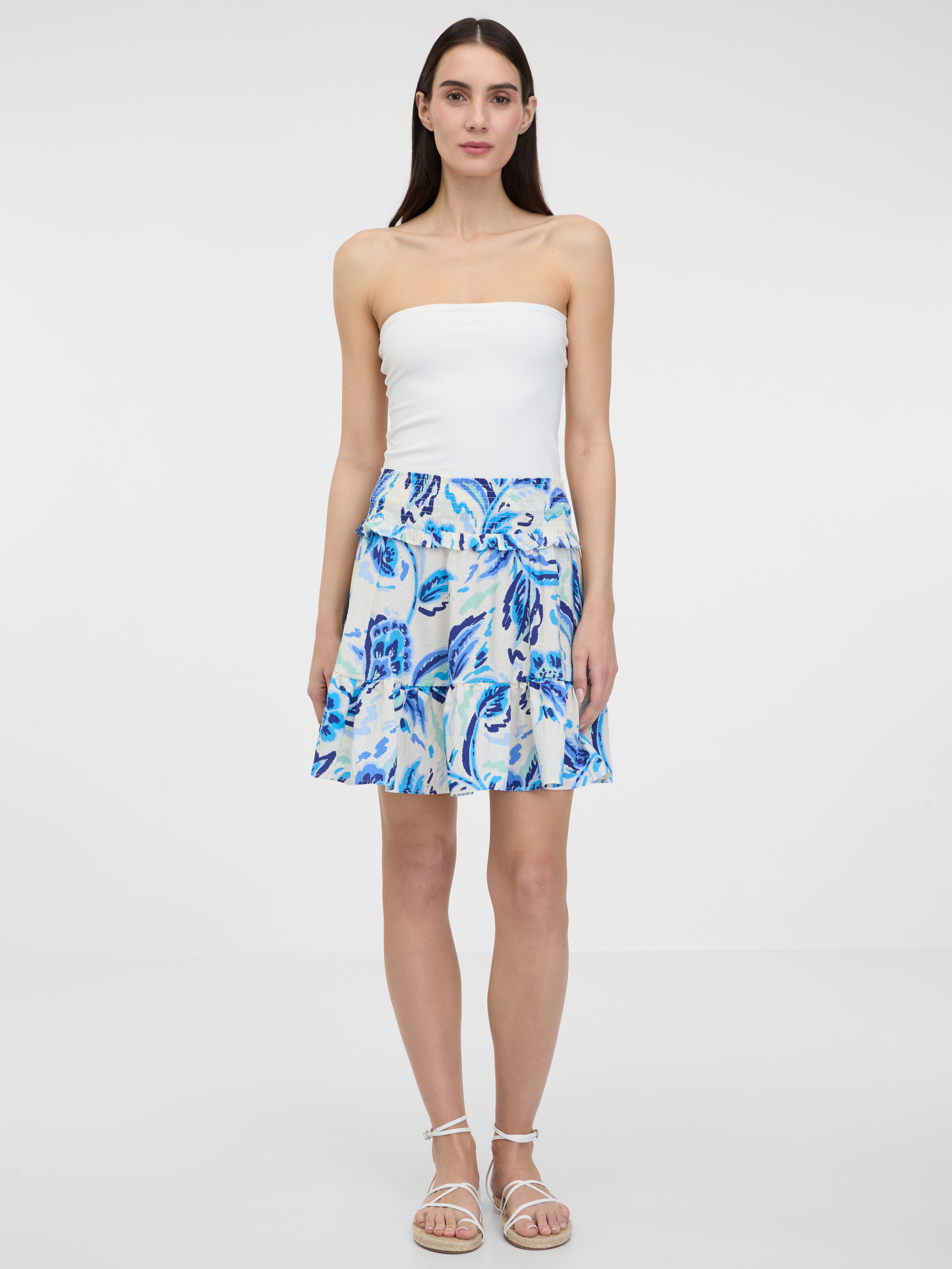 Orsay Blue women's floral skirt - Women's