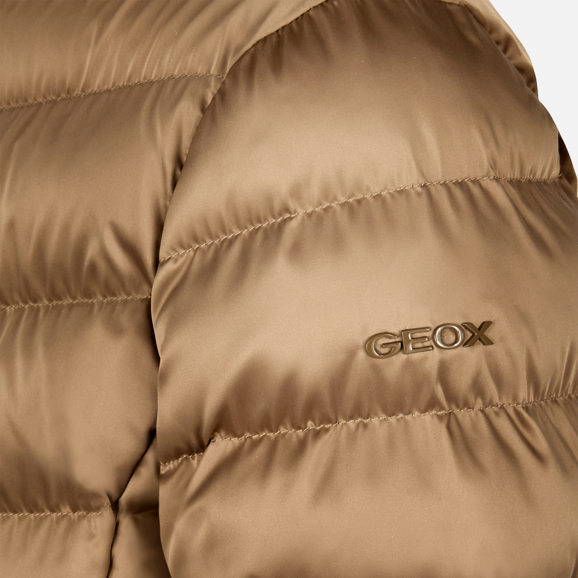 Geacă de damă maro deschis cu puf Geox Zosma