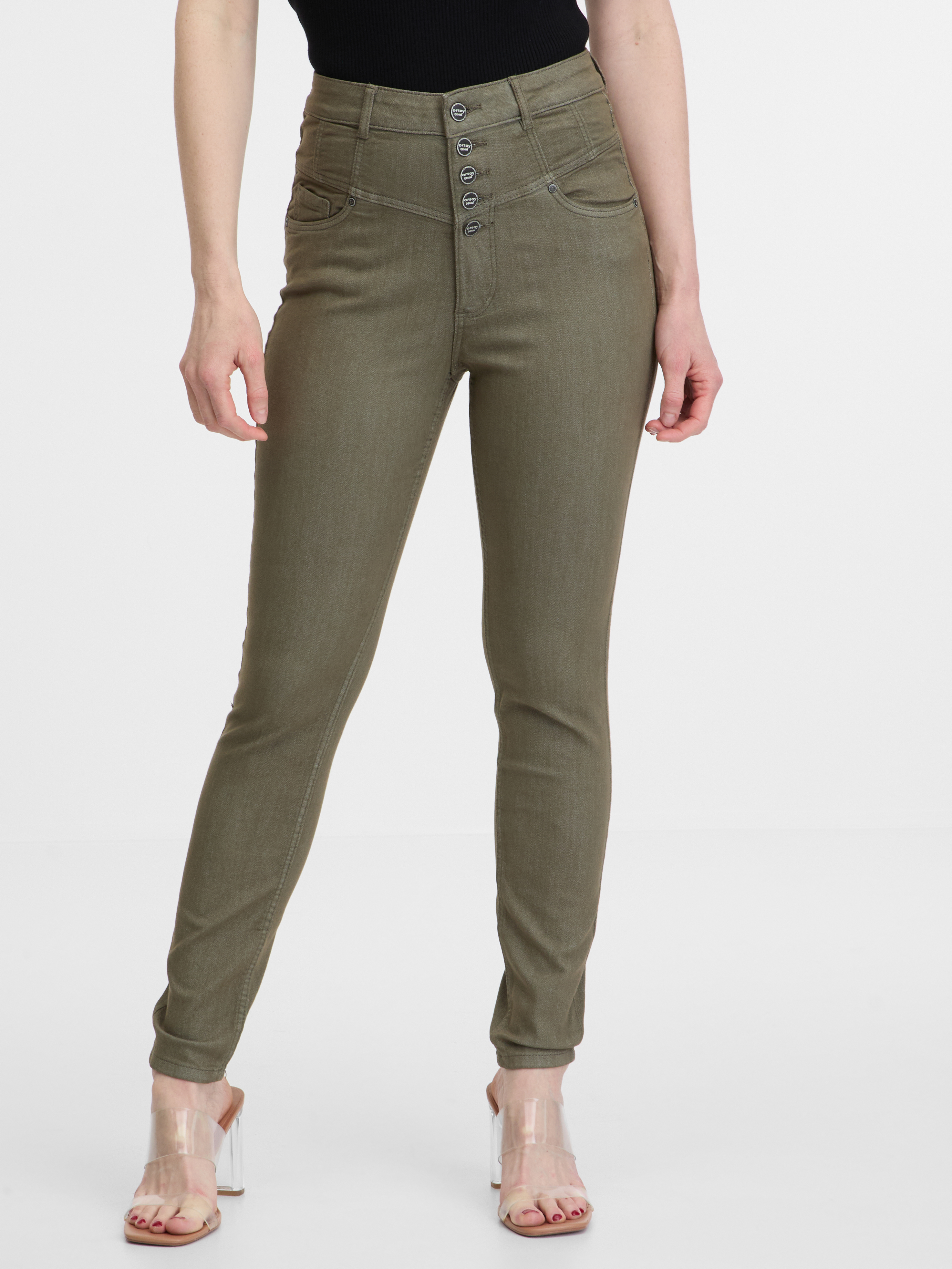 Orsay Khaki Dámské Skinny Fit Džíny - Dámské