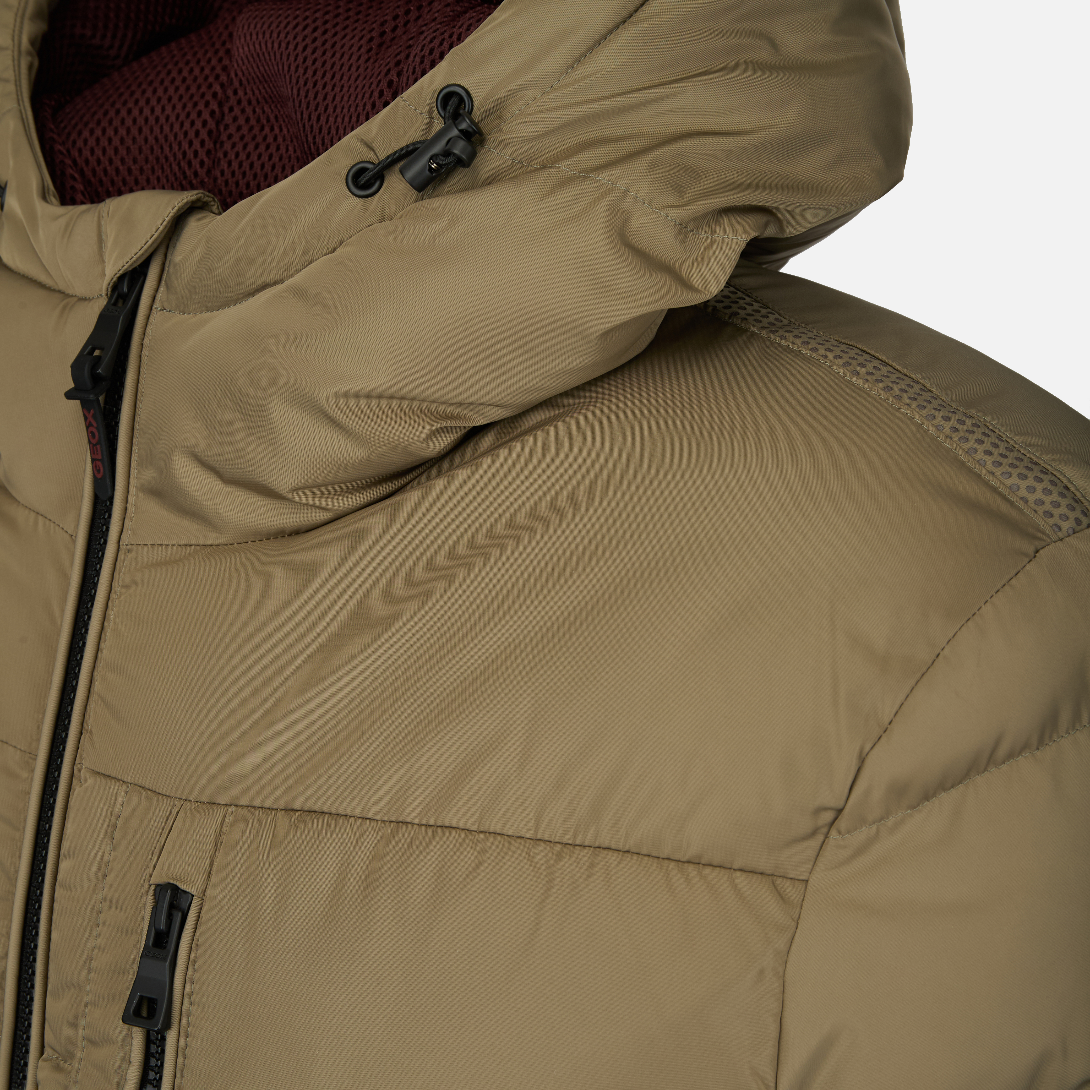 Geacă bărbătească bej cu puf Geox Snake