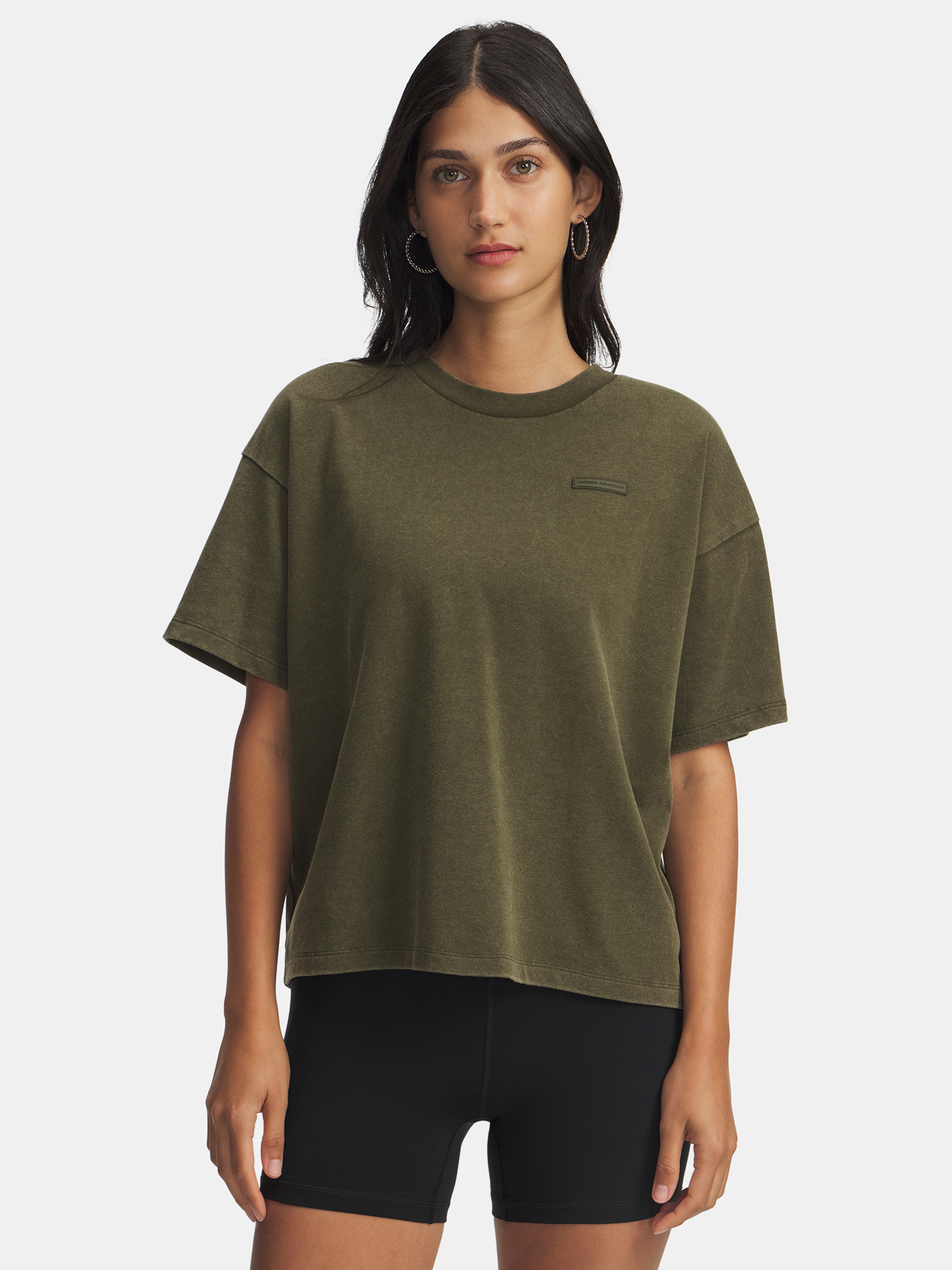 Under Armour UA HWT Boxy Wash SS-GRN Women's T-Shirt - Women's