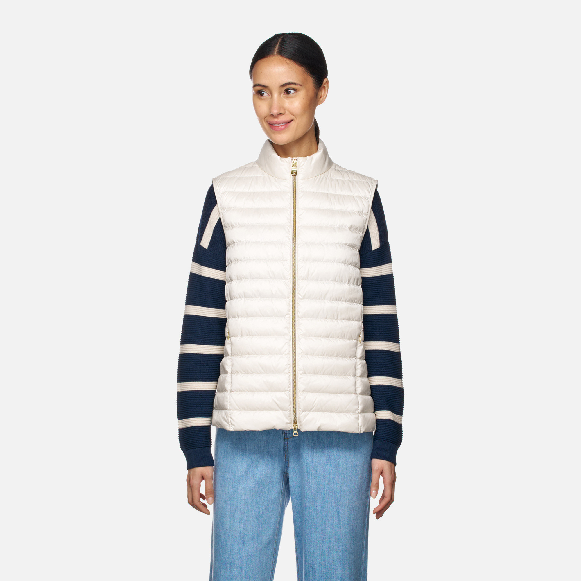 Cream women's vest Geox Jaysen - Women's