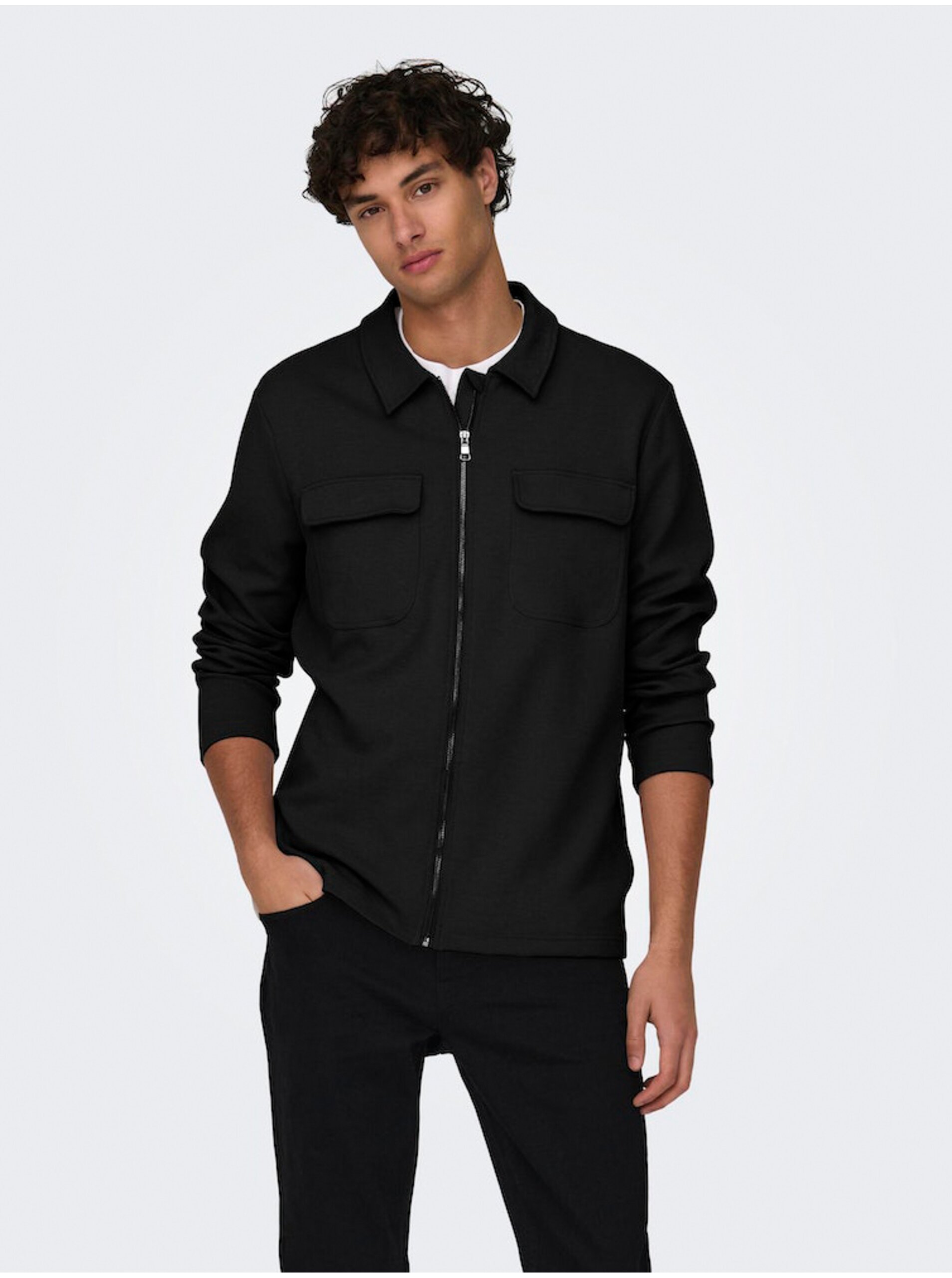 Men's Black Shirt Jacket ONLY & SONS New Kodyl - Men