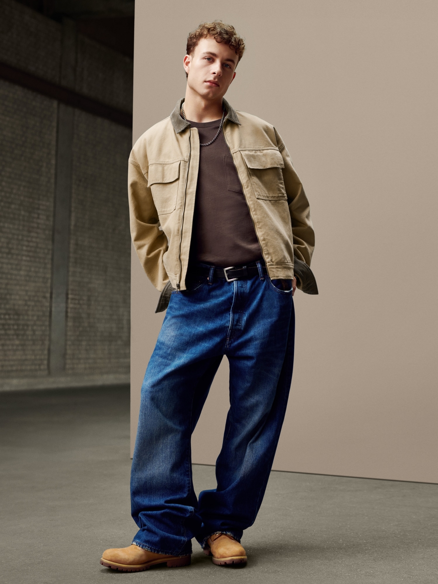 Straight fit pentru barbati GAP - albastru inchis