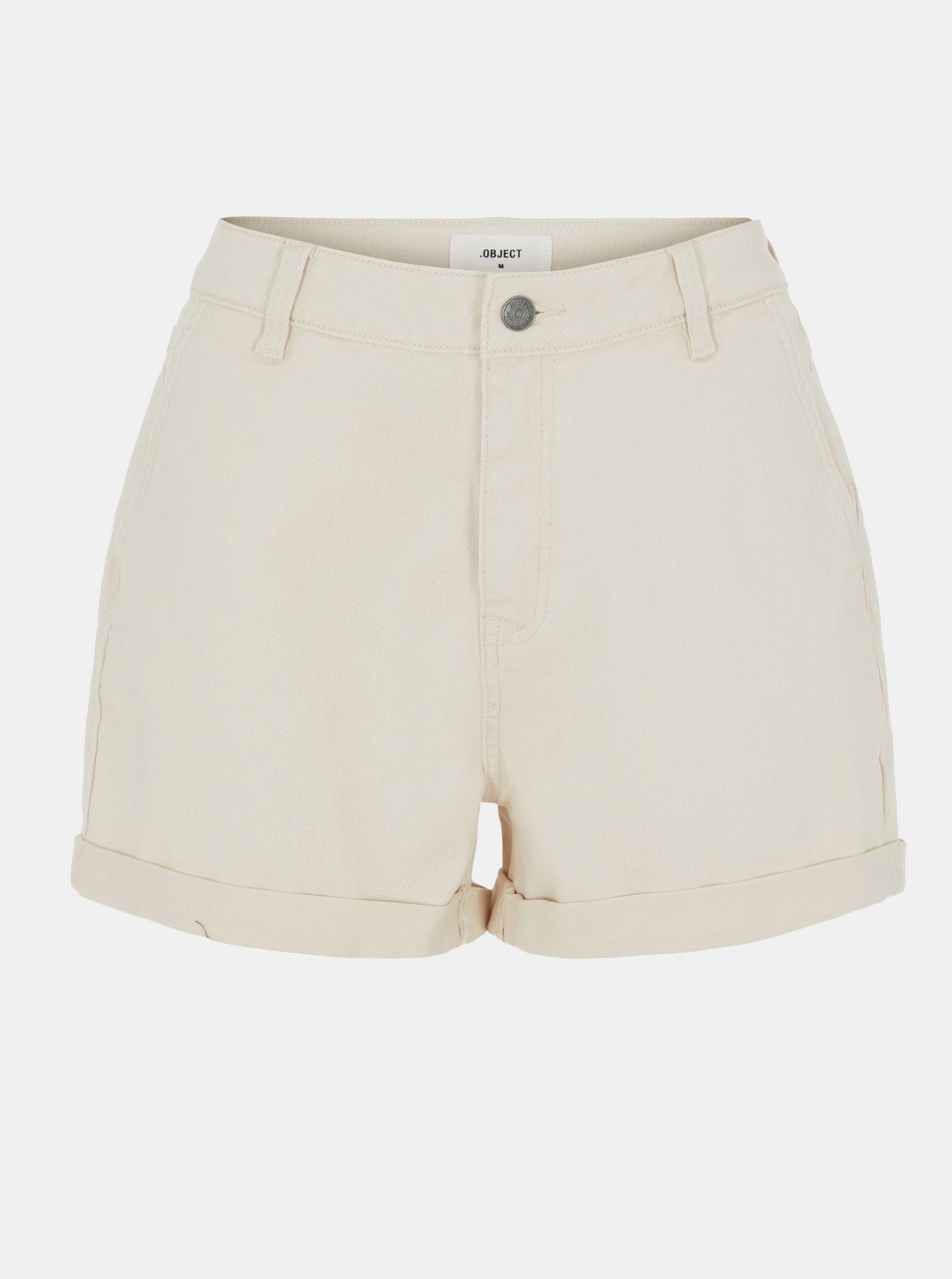 Pantaloni scurti pentru femei .OBJECT - crem