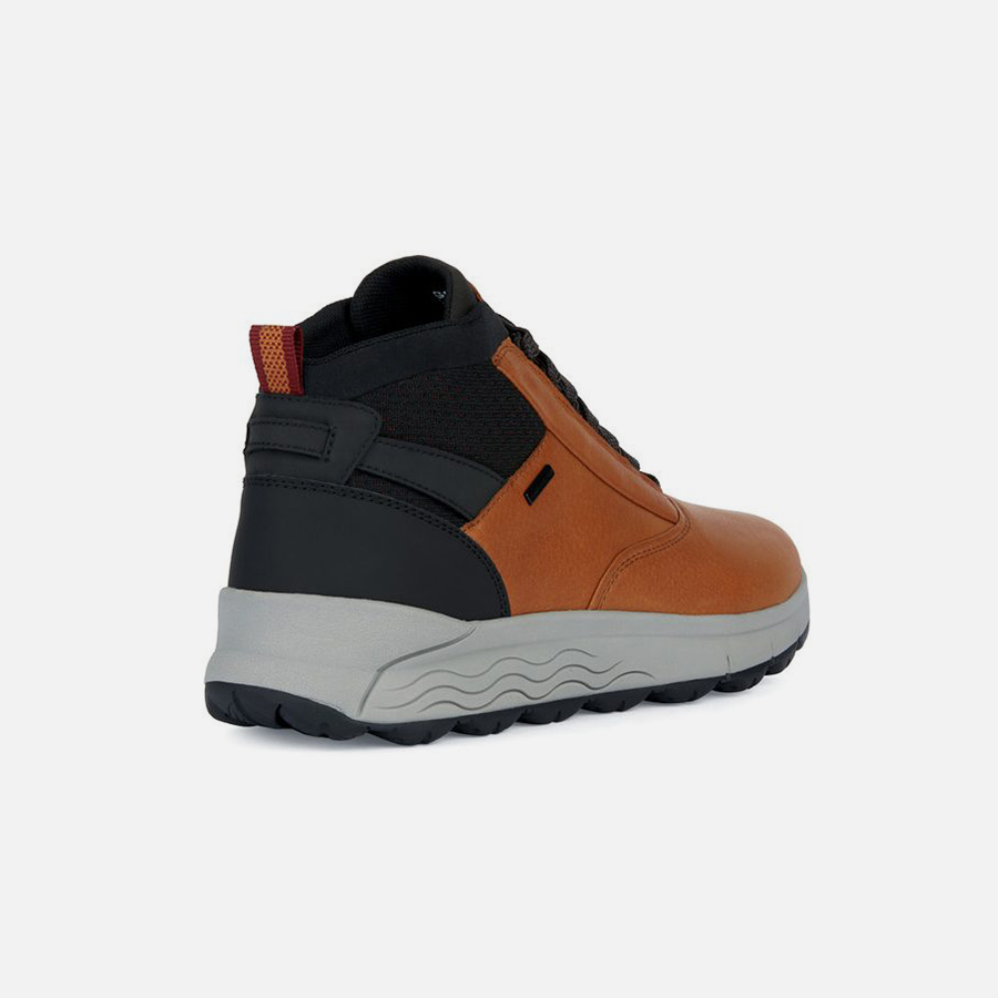 Brown men&#039;s ankle boots Geox Spherica 4X4 B ABX - Men&#039;s