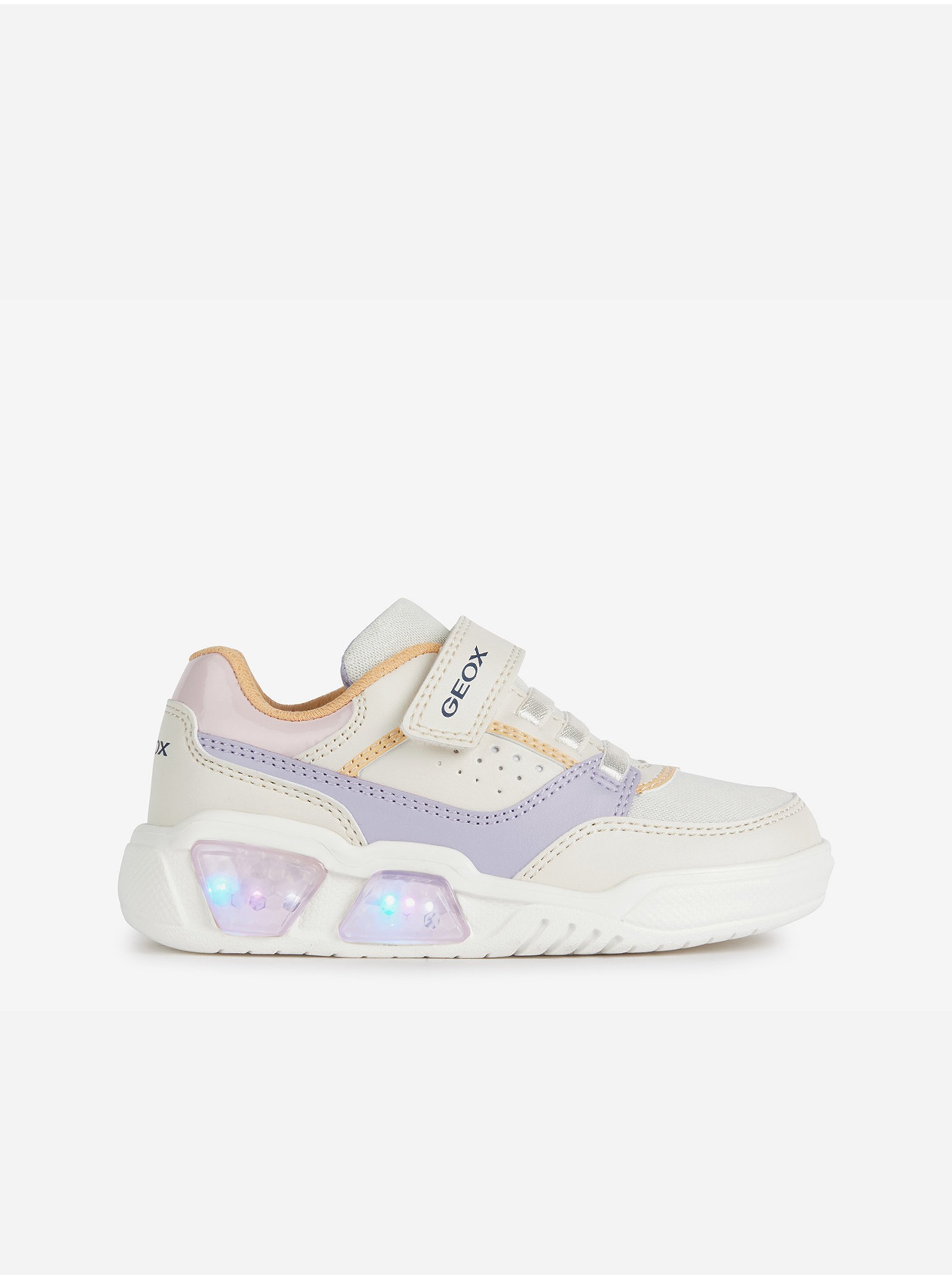 Light purple and white girly sneakers Geox - Girls
