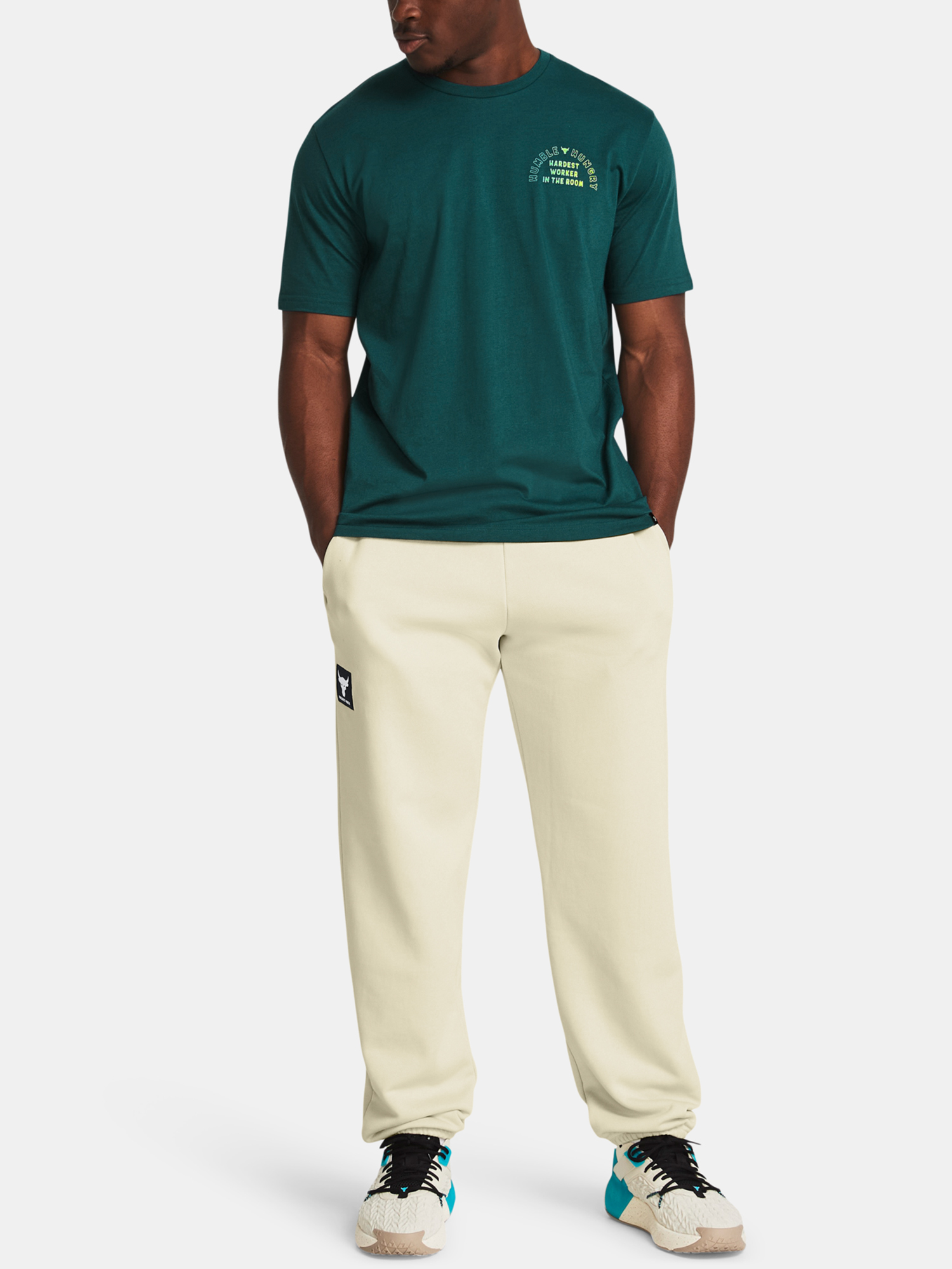 Under Armour Sweatpants Pjt Rock Hwt Terry Jgr-BRN - Men's