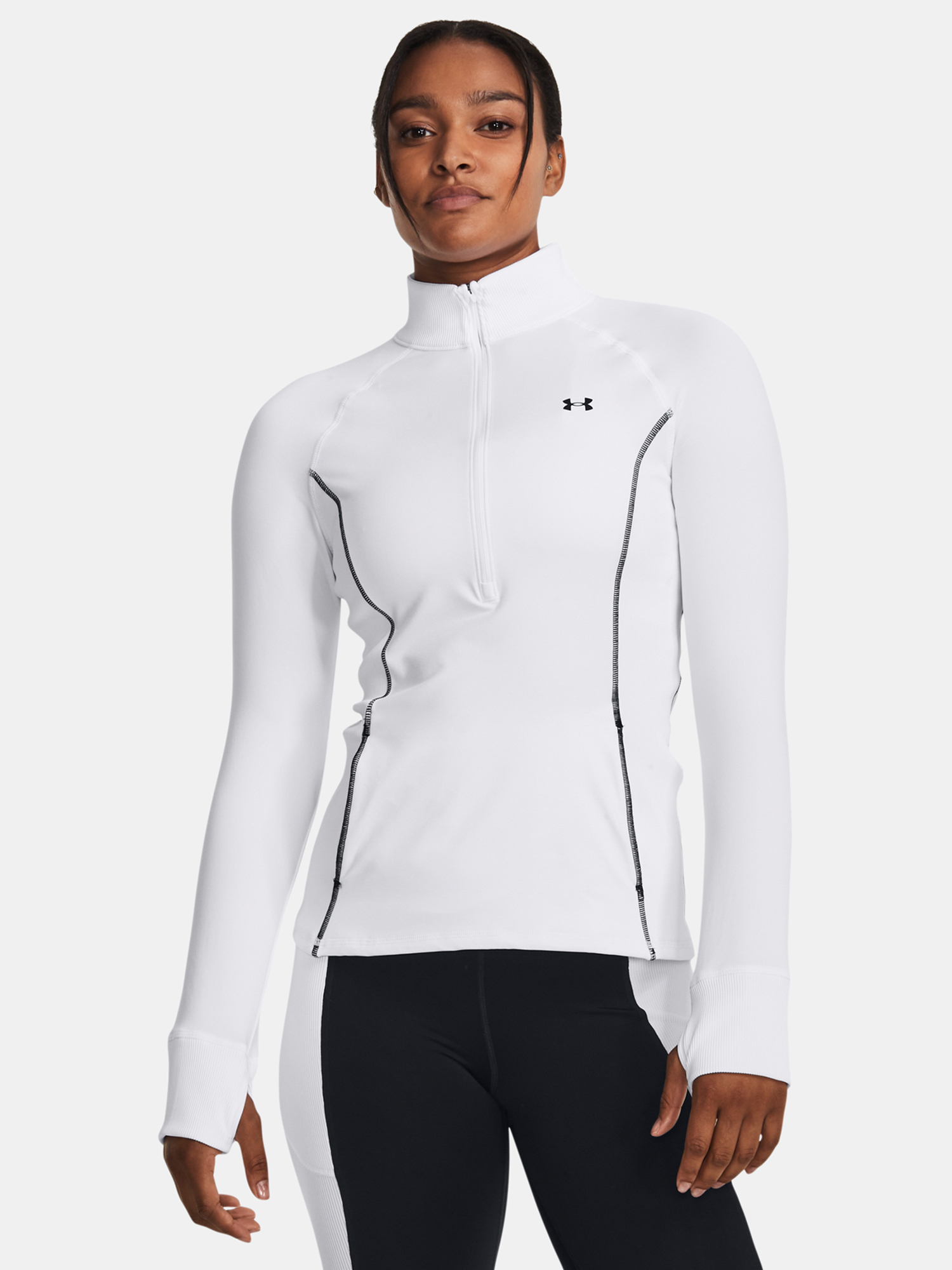 Biele športové tričko Under Armour UA Train CW 1/2 Zip