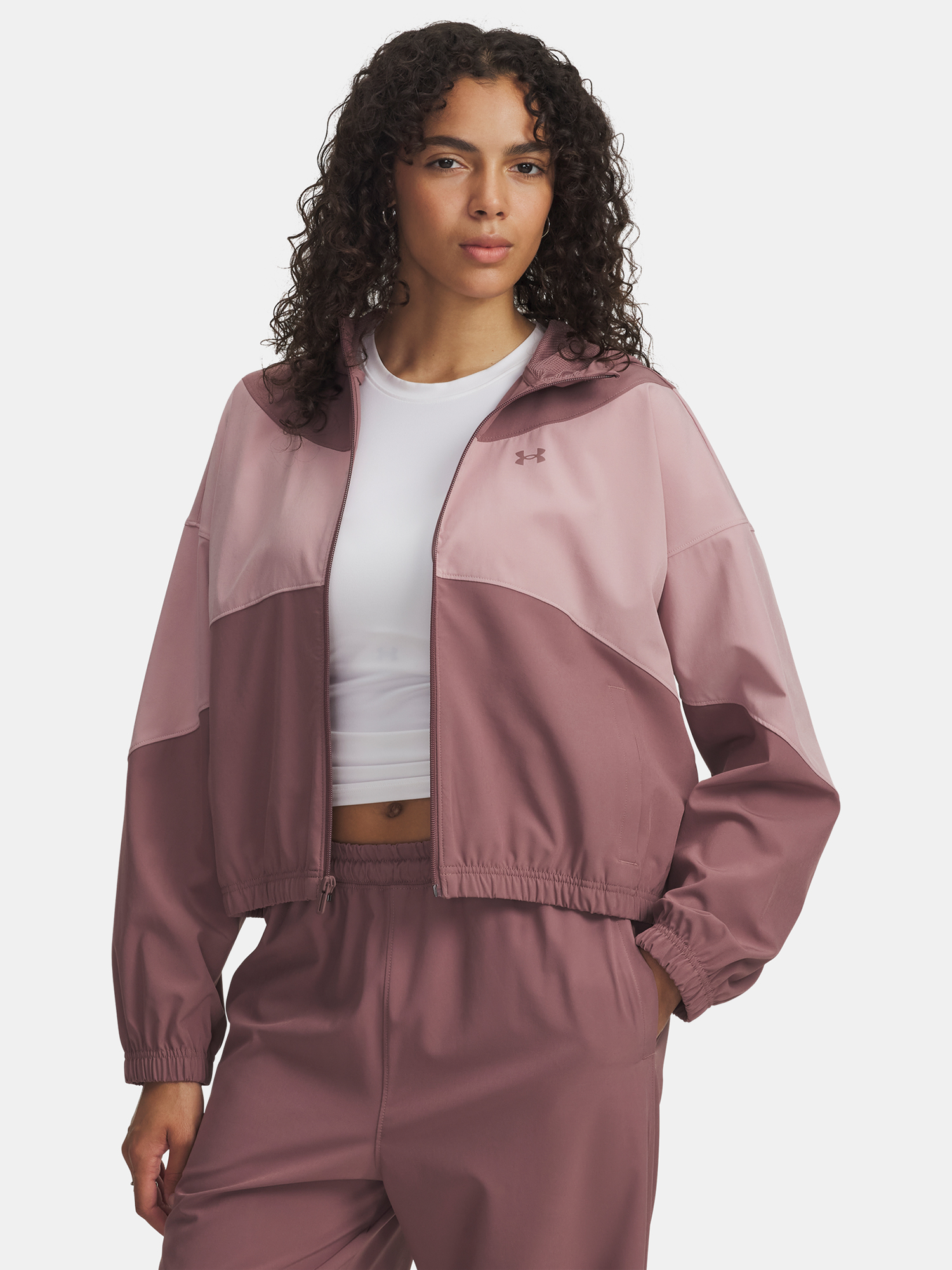 Womens jacket Under Armour UA Rival Woven Jkt HD-BRN - Womens