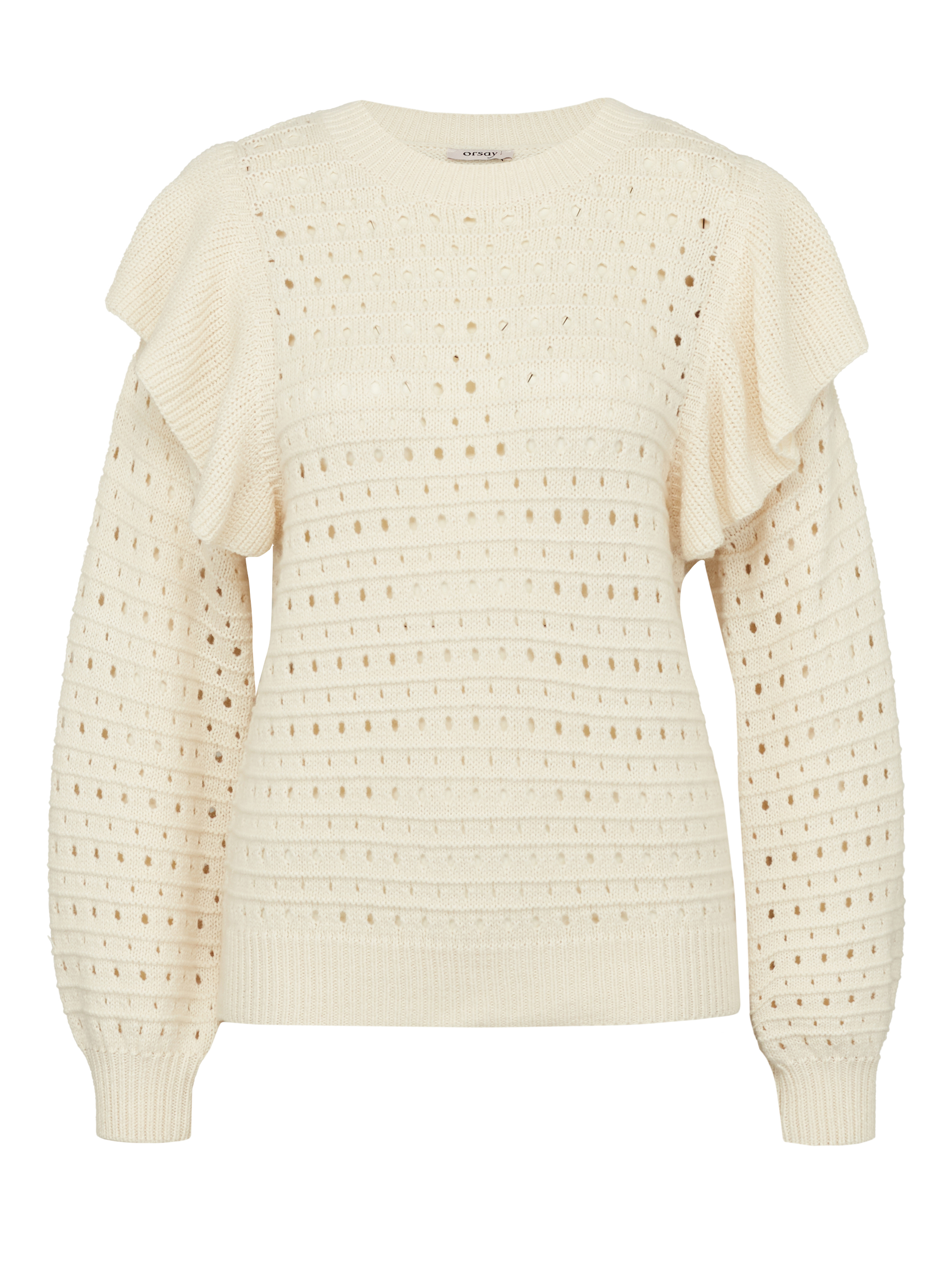 Cream women's sweater with frills ORSAY - Women's