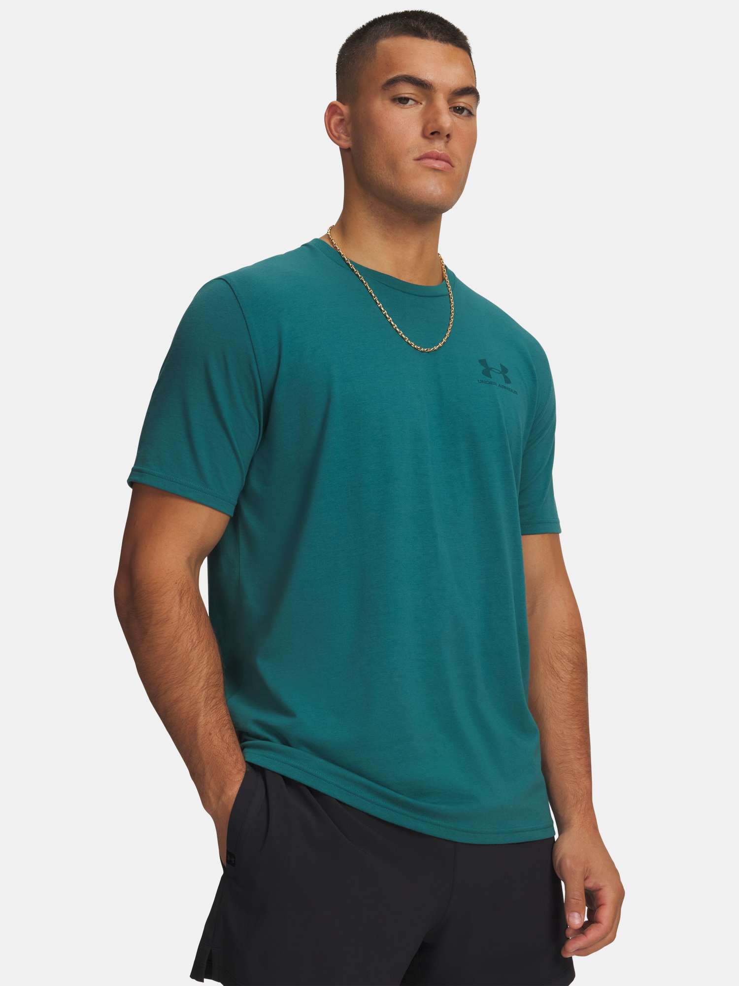 Pánske tričko Under Armour UA M SPORTSTYLE LC SS-GRN