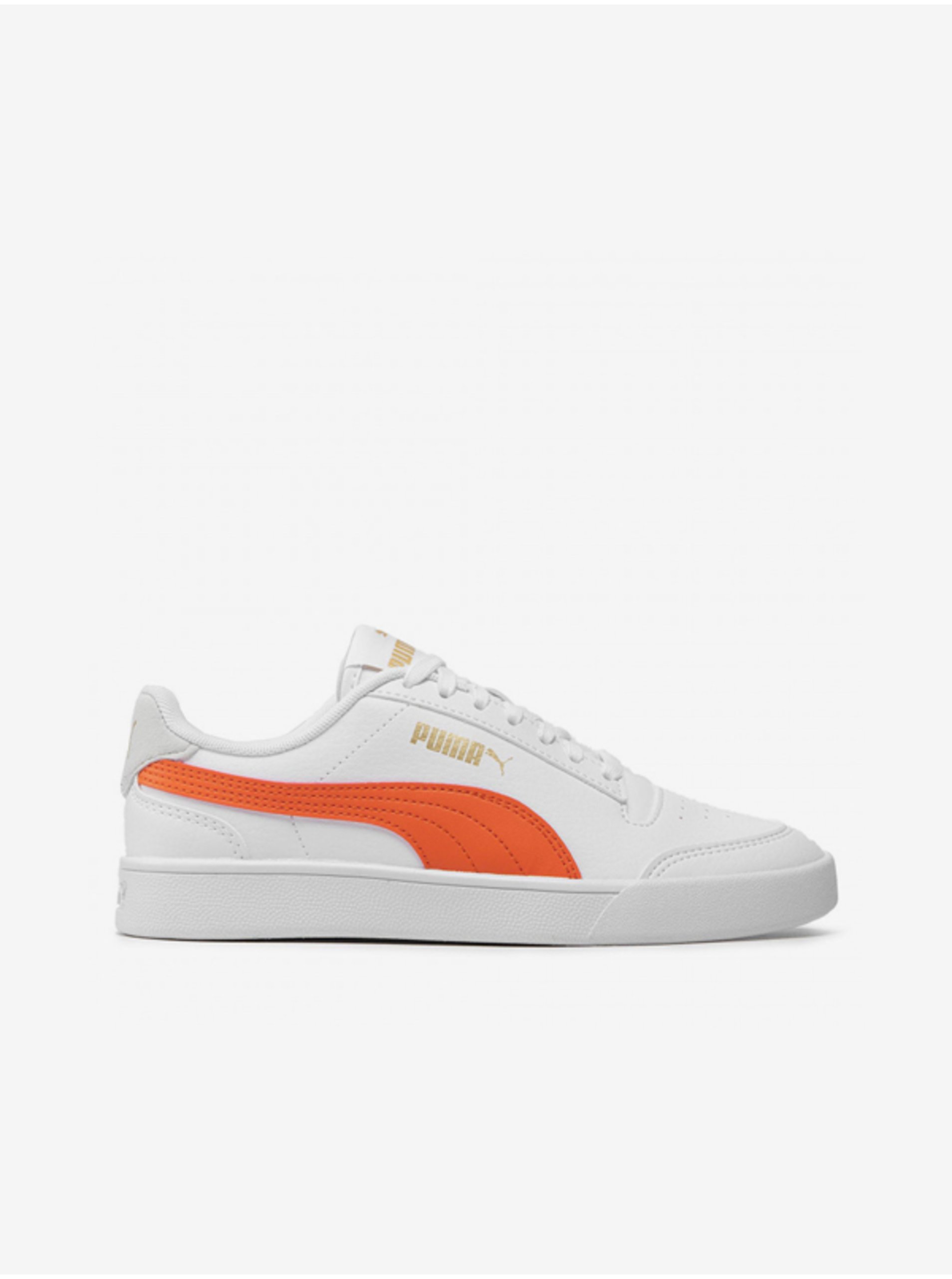 Orange and white kids sneakers Puma Shuffle Jr - Boys