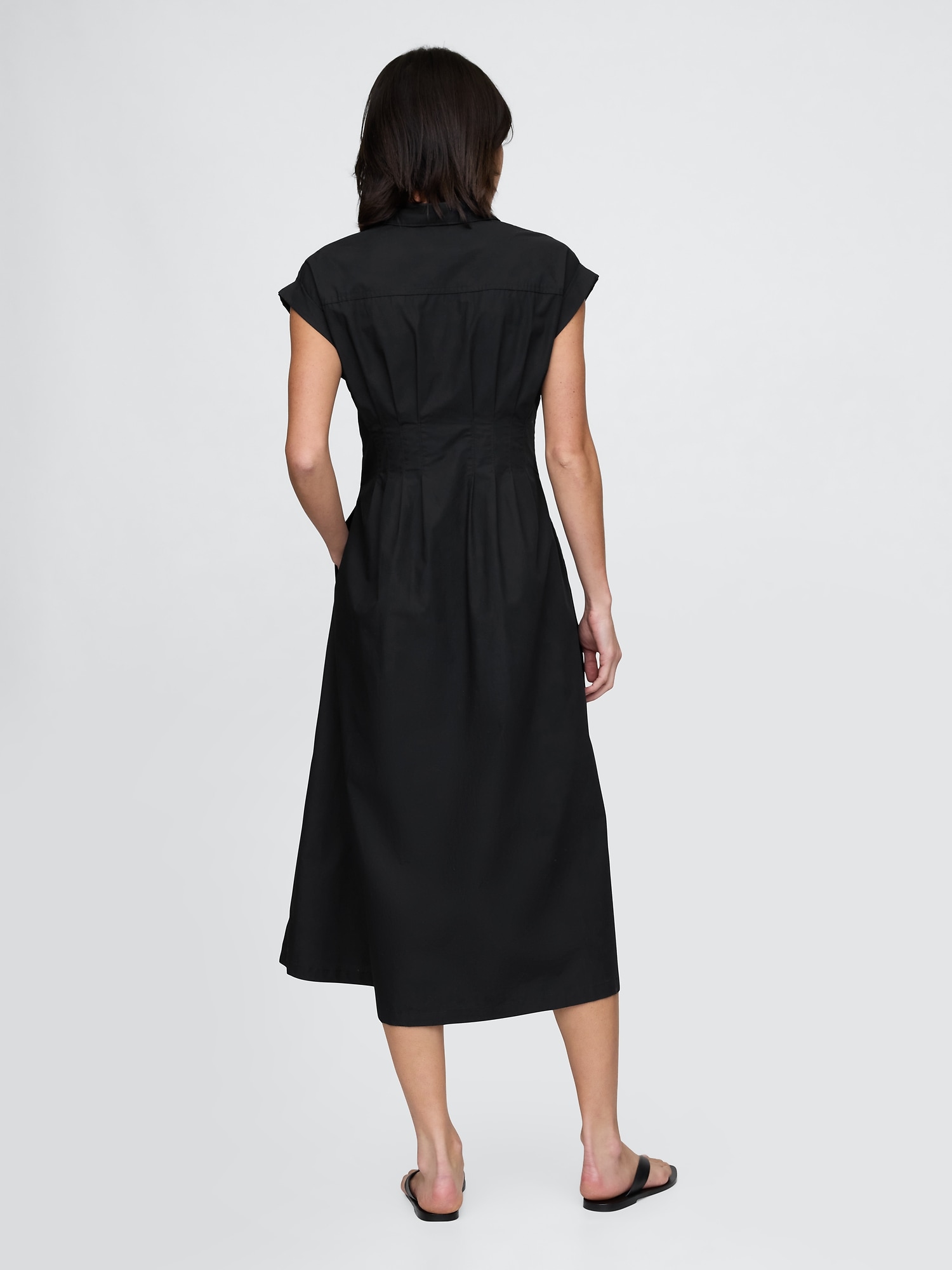 GAP Shirt poplin midi dress - Women's