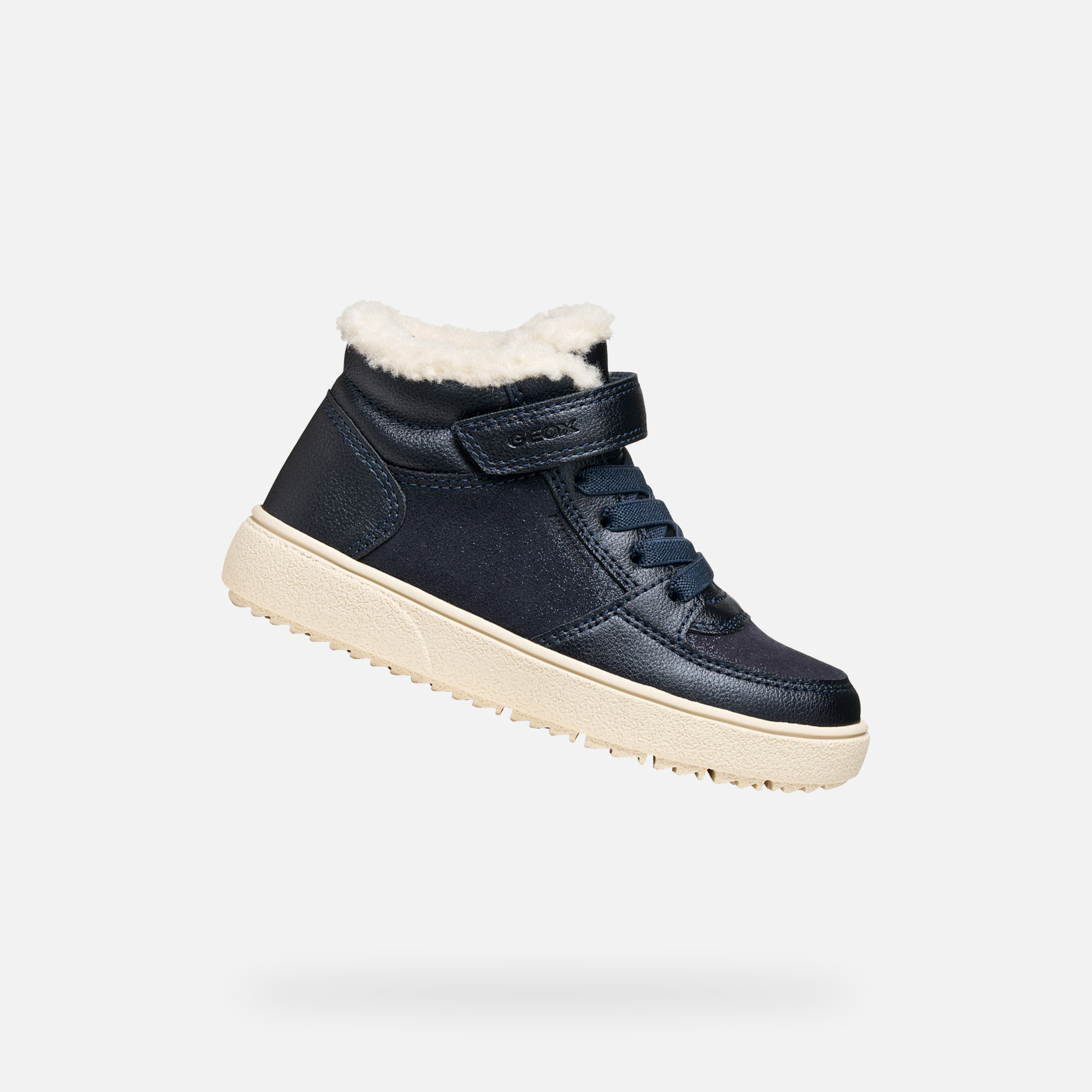 Dark Blue Girls Geox Theleven B AB Sneakers - Girls