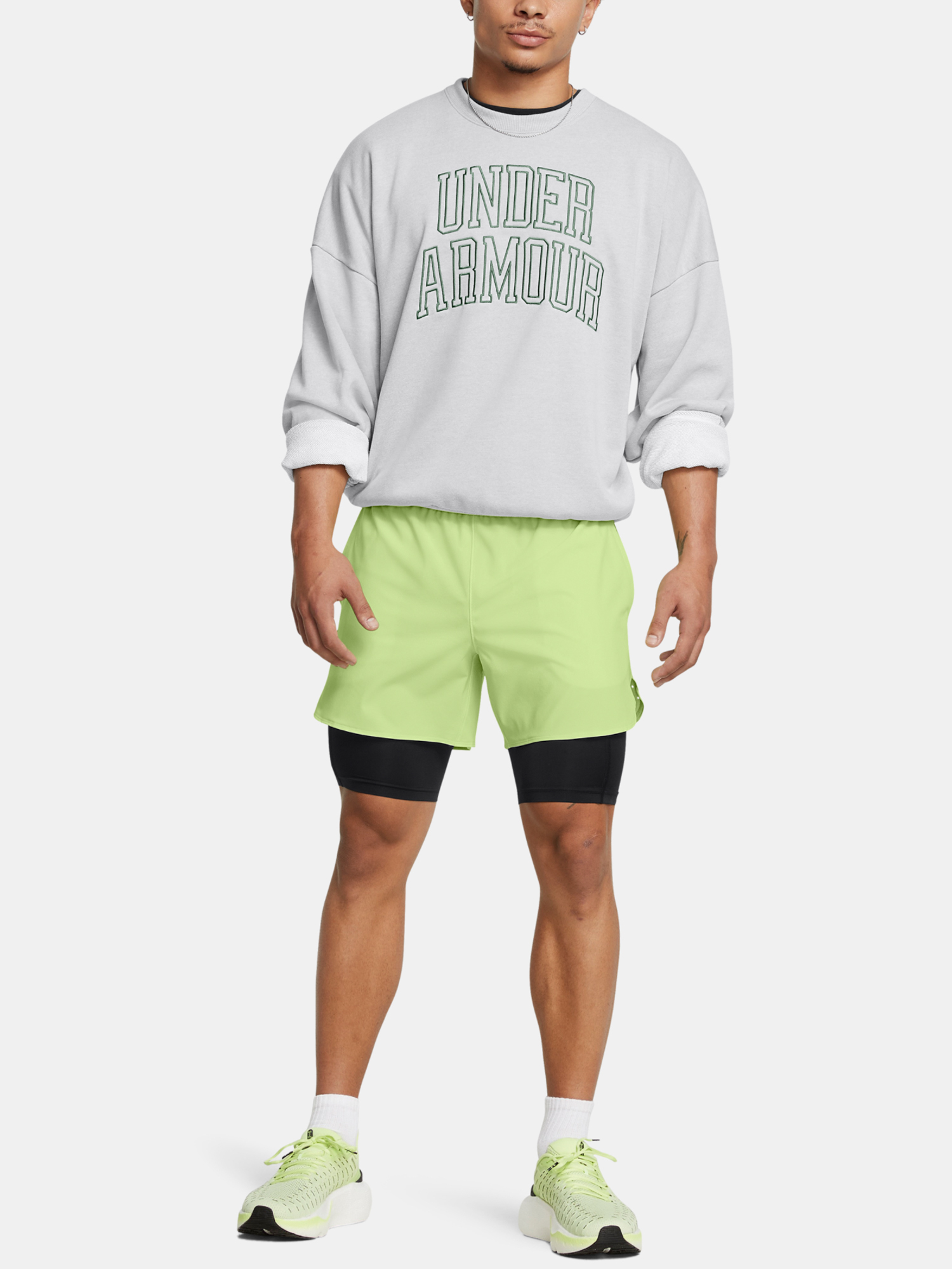 Men's sweatshirt Under Armour UA Icon HWT Terry OS Crew-GRY - Men's