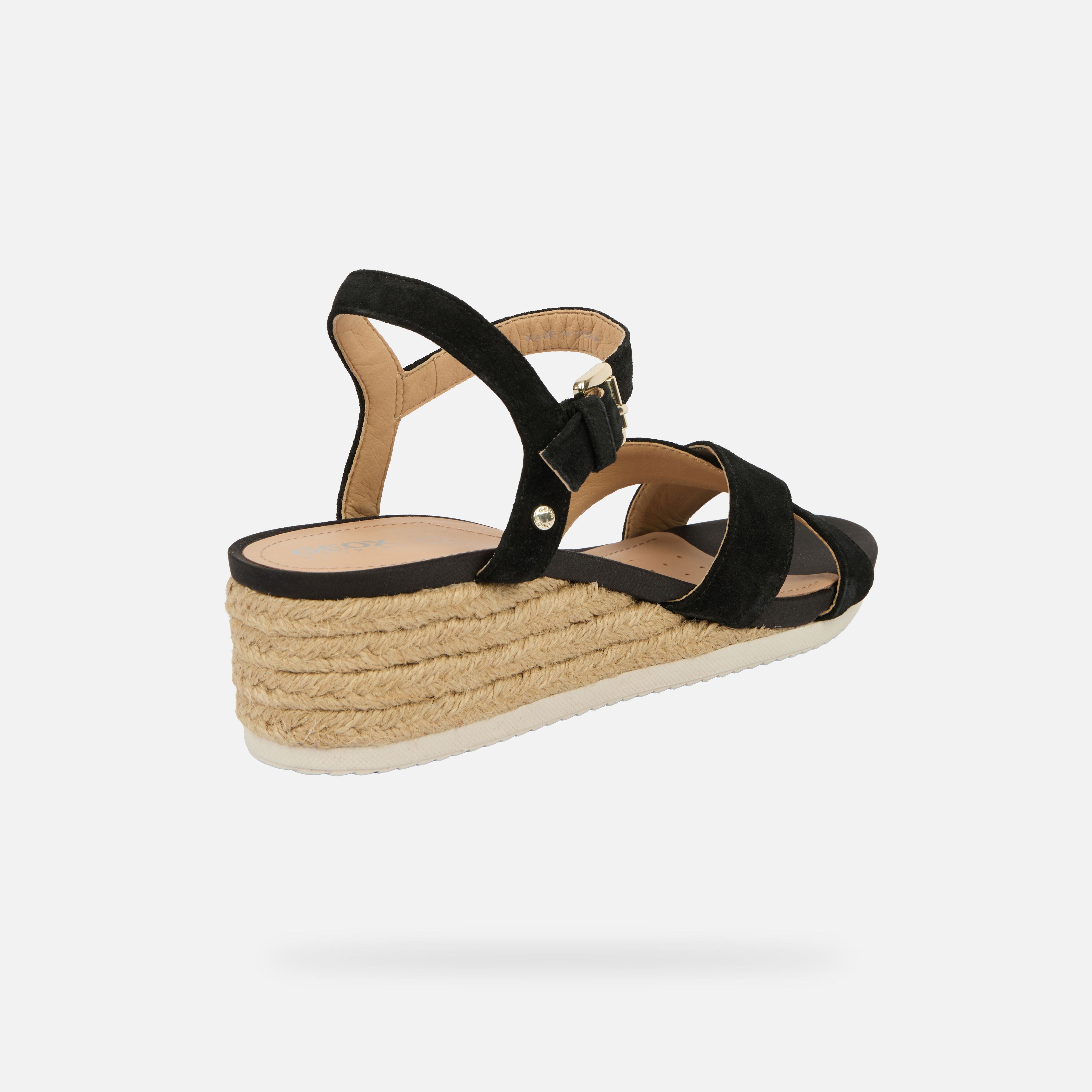 Sandale cu platformă Geox Ischia Corda negre