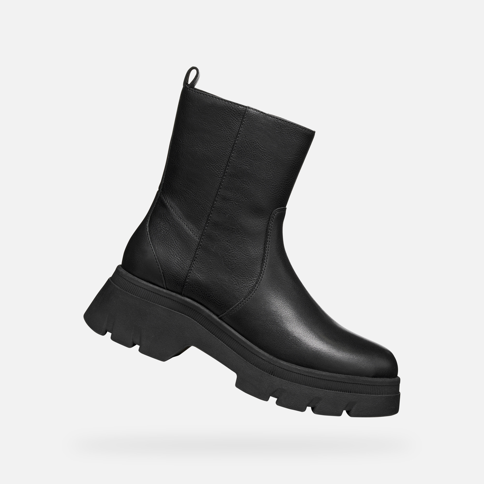 Black Womens Ankle Boots Geox Pluette - Ladies