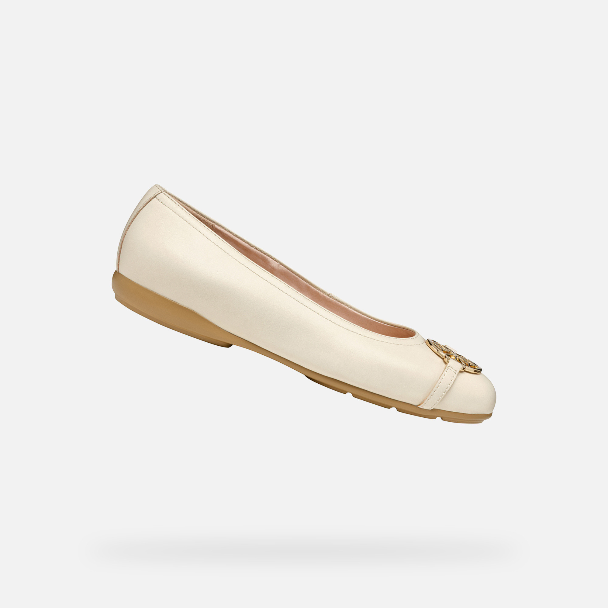 Cream women&#039;s ballet flats Geox Annytah - Women&#039;s