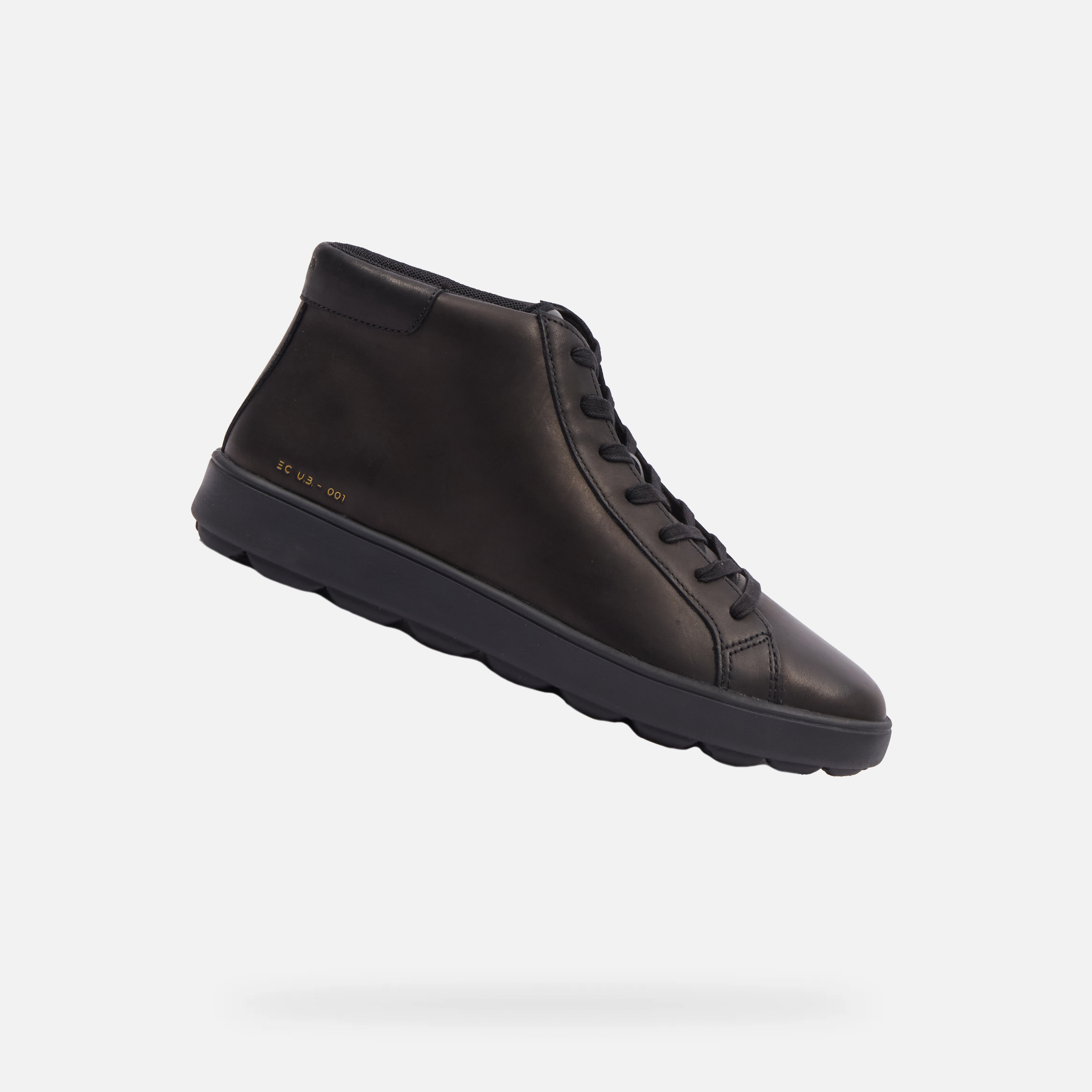 Black mens sneakers Geox Spherica Ecub-1 - Mens