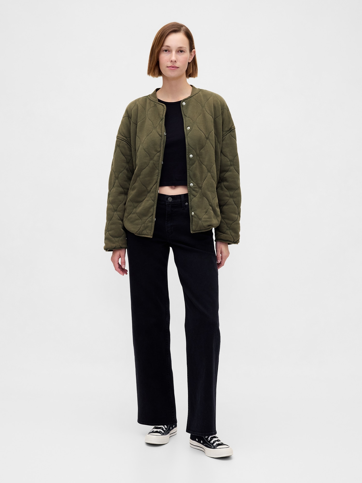 GAP Oversize Quilted Lightweight Jacket VintageSoft - Ladies