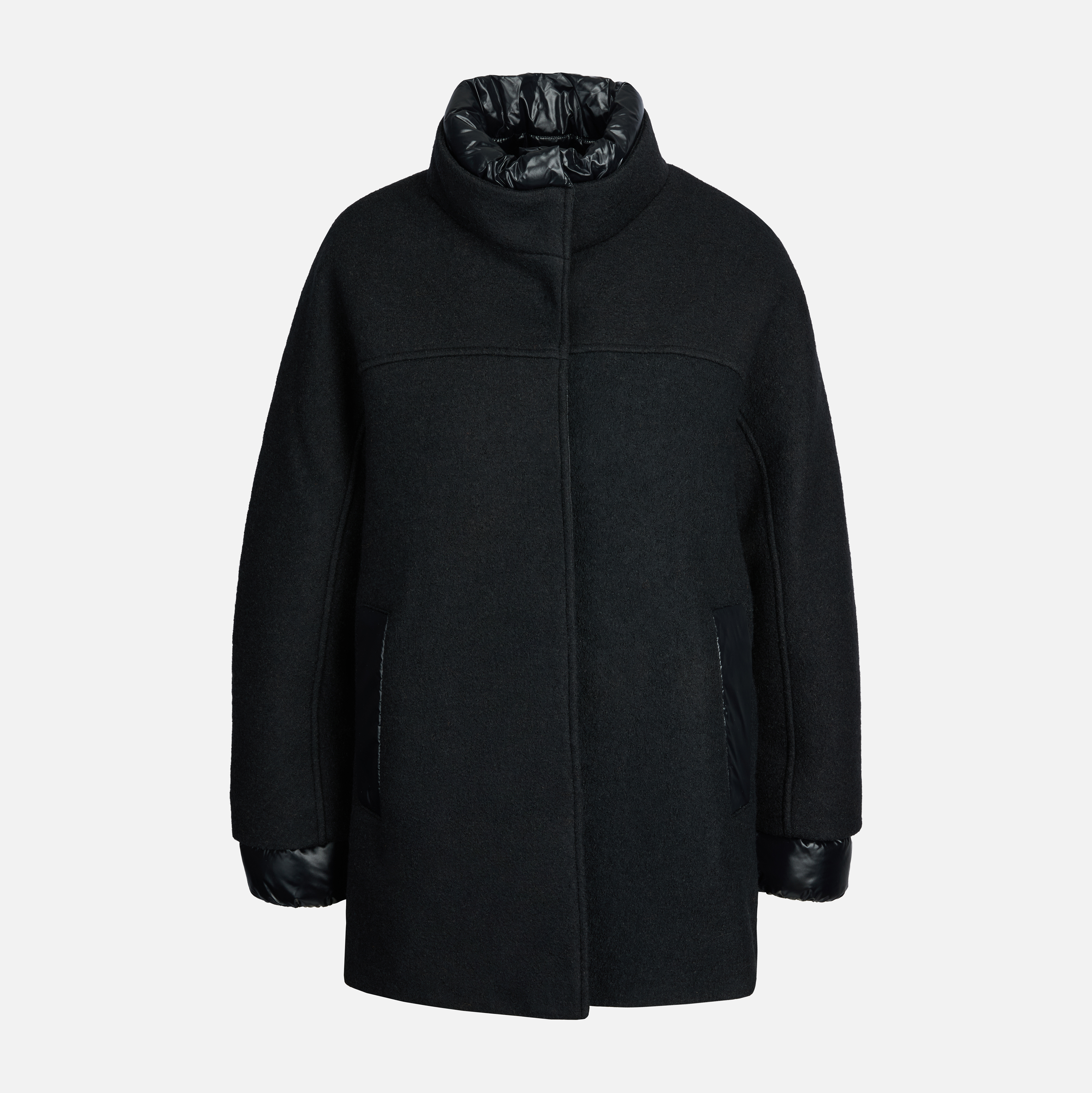 Дамско черно палто Geox Kleopy