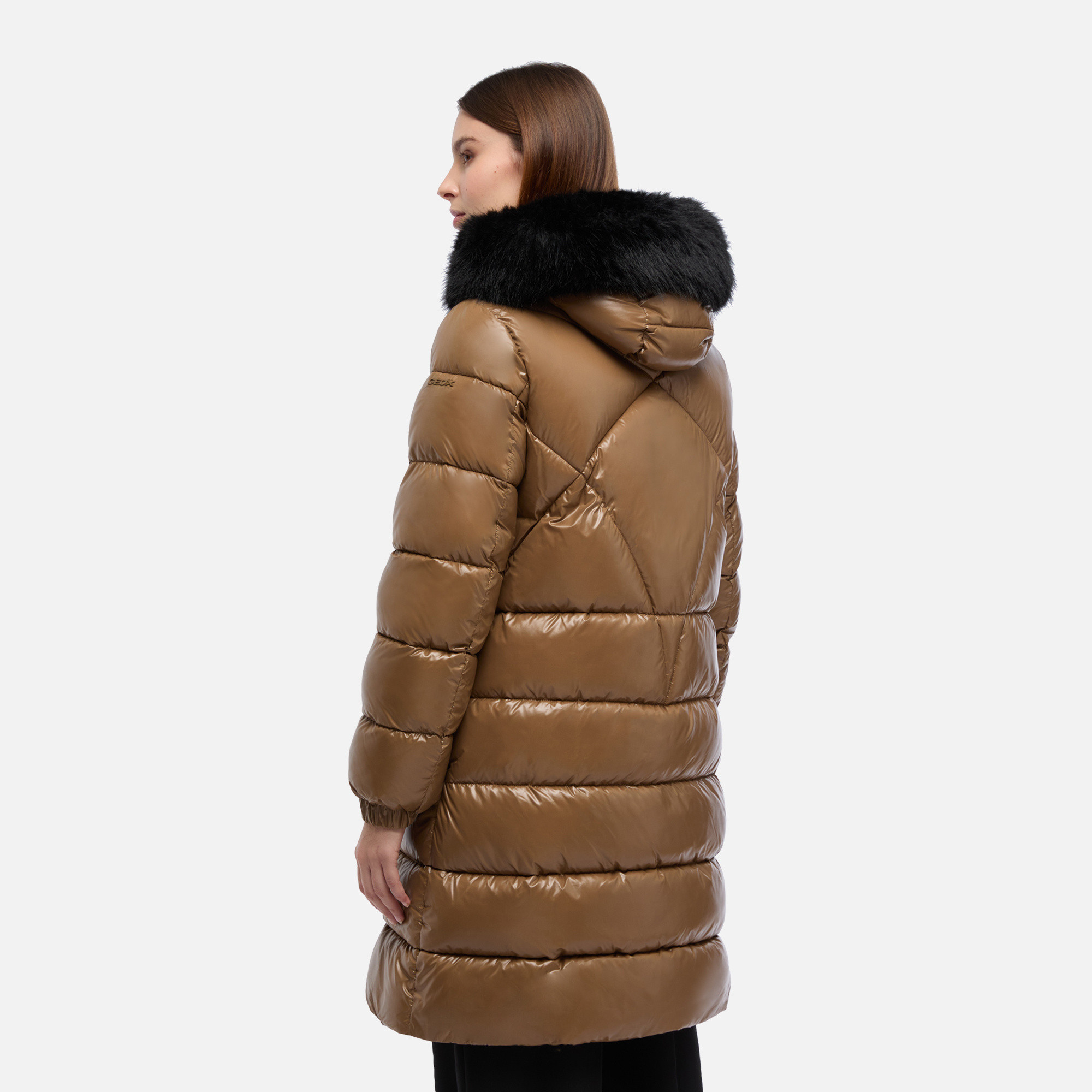Parka maro de damă Geox Backsie