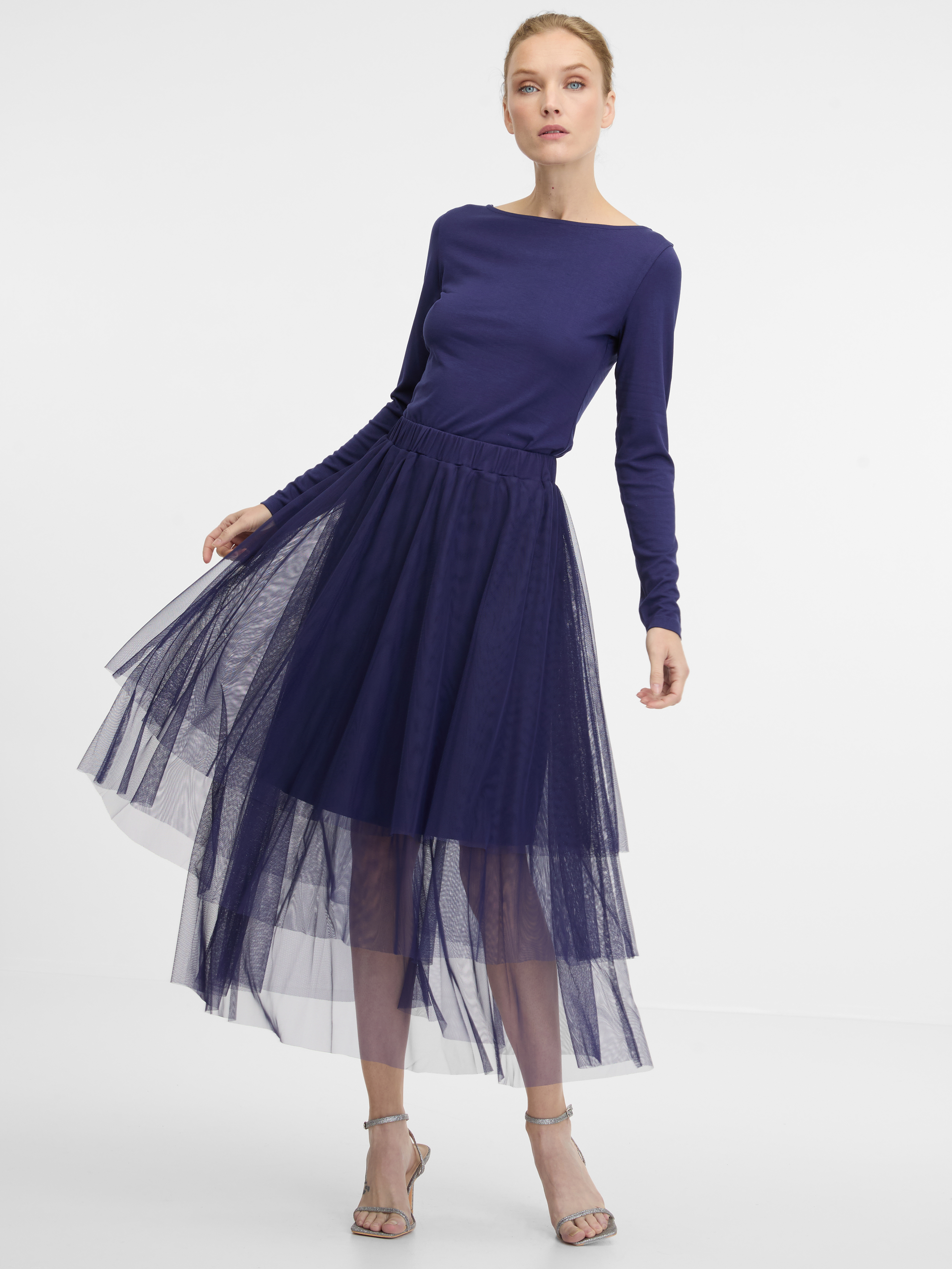 Dark blue women&#039;s skirt midi ORSAY - Women&#039;s