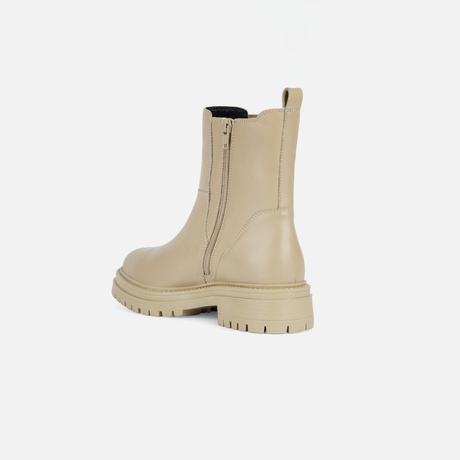 Beige women's ankle boots Geox Iridea - Women's