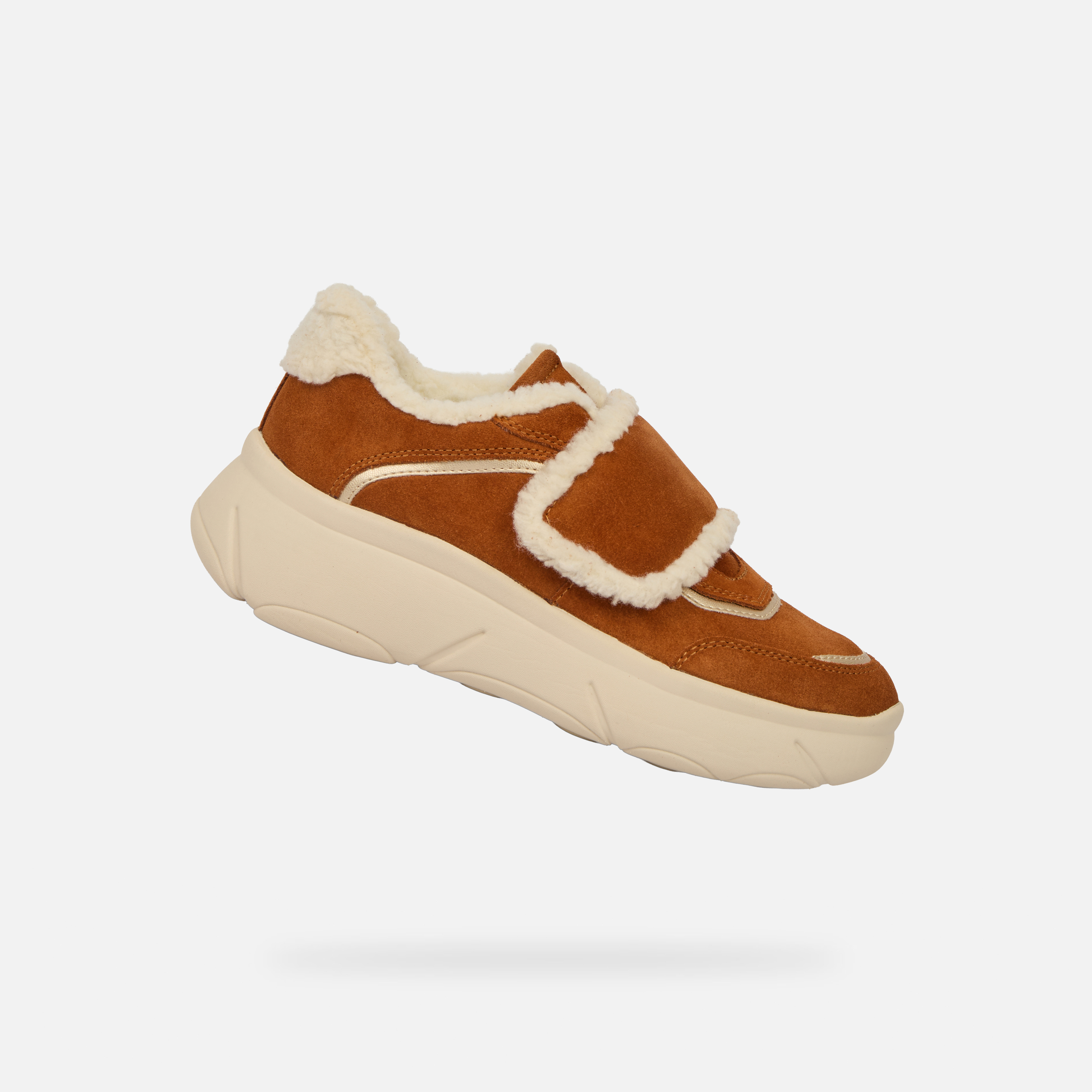 Brown womens sneakers Geox Nebula 2.0 X - Womens