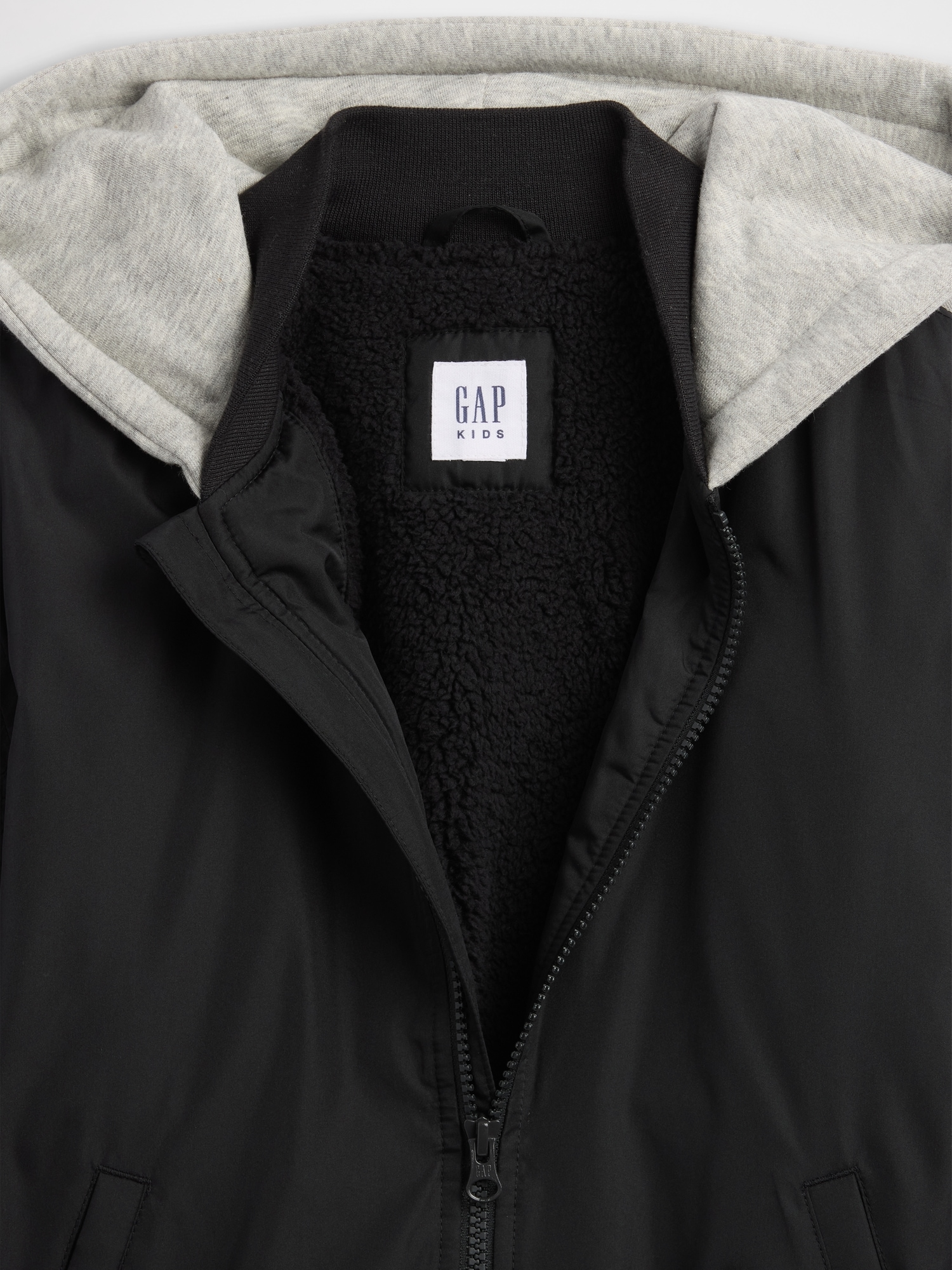 Jachetă bomber de tranziție pentru copii cu glugă