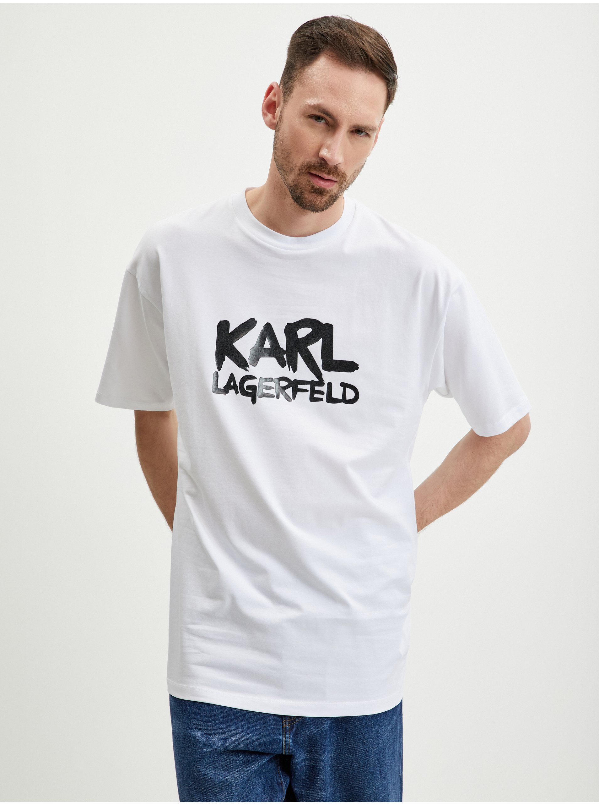 White Men's T-Shirt KARL LAGERFELD - Men