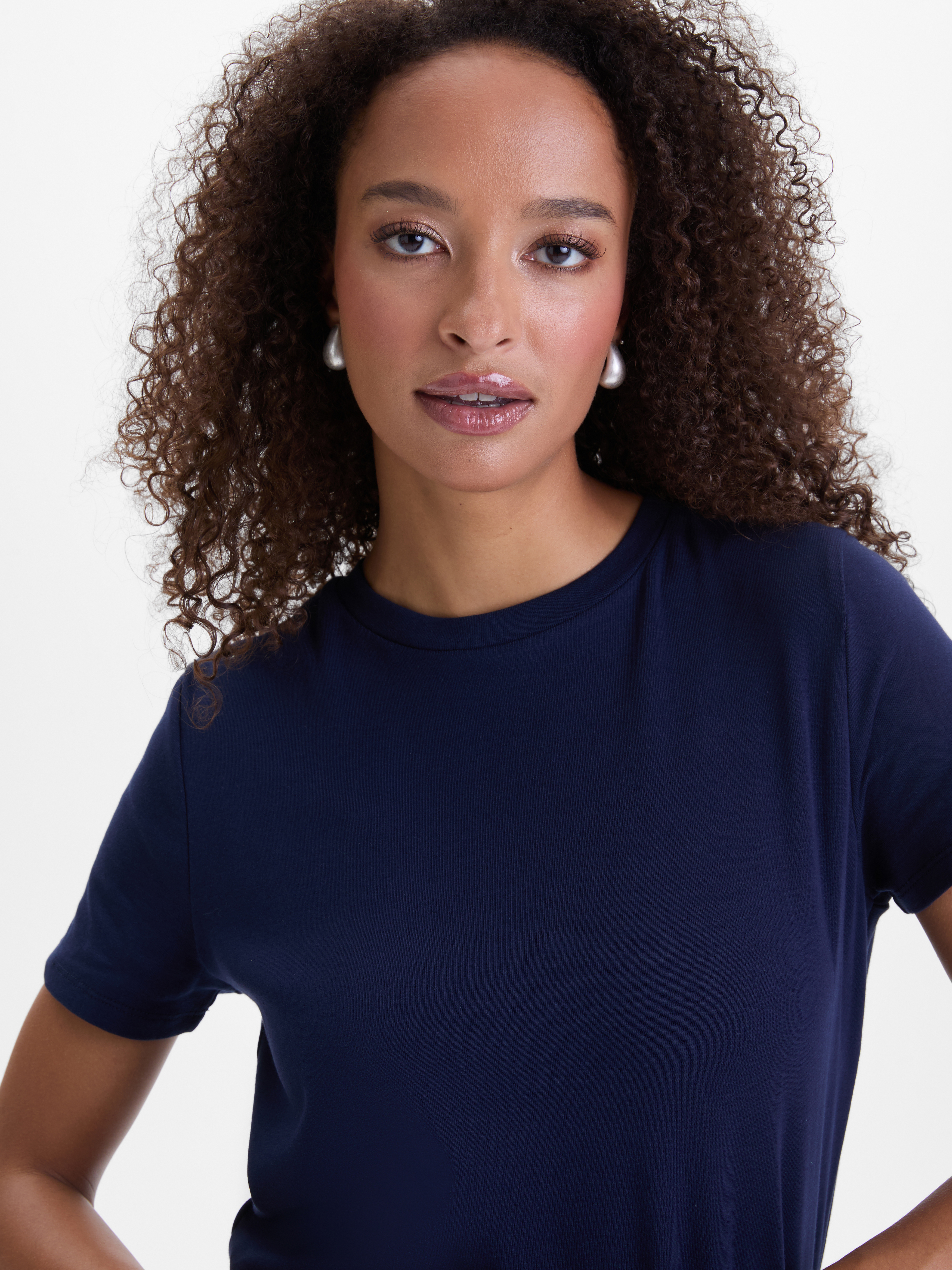 Dark blue women's short-sleeved T-shirt ORSAY - Women's