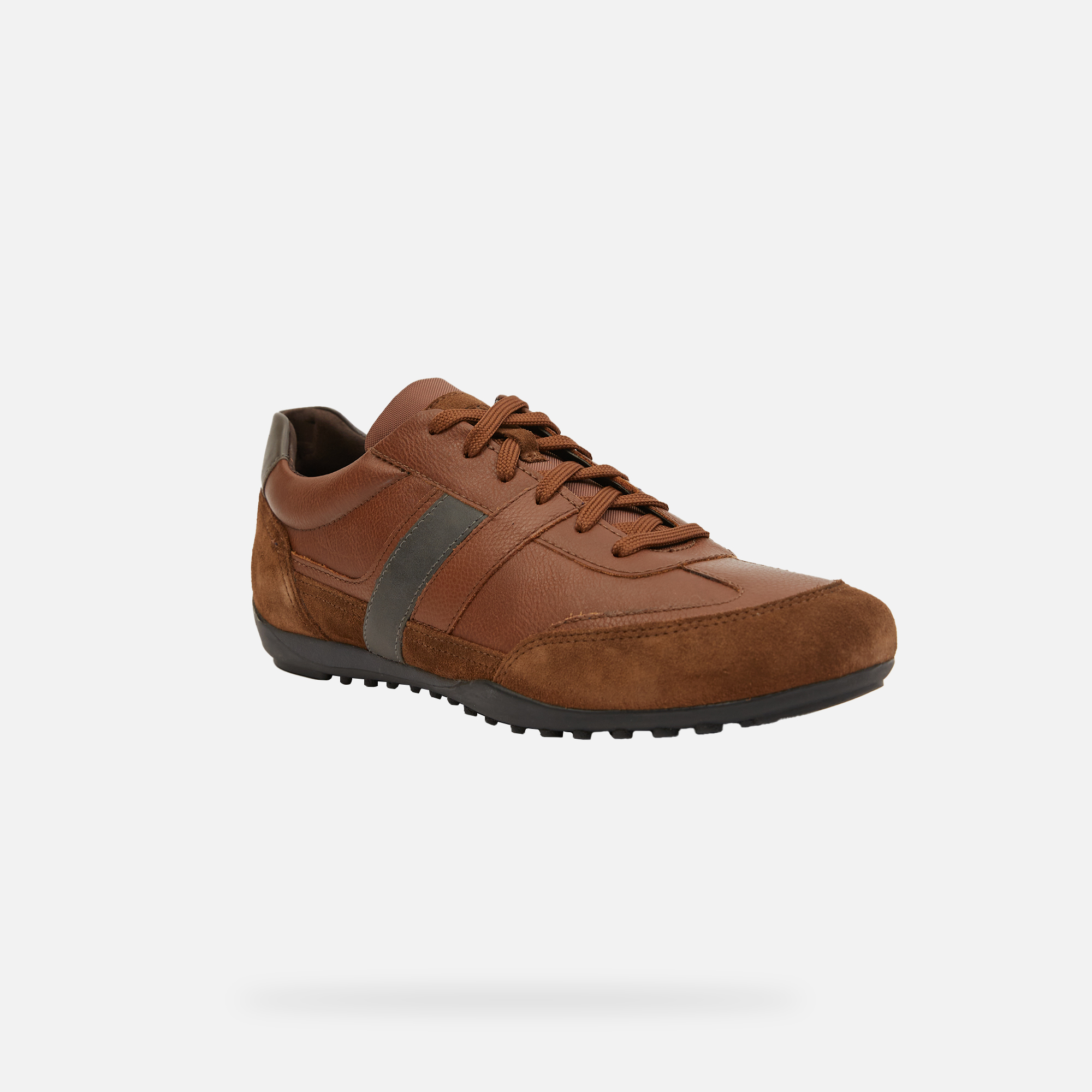 Brown men's sneakers Geox Wells - Men's