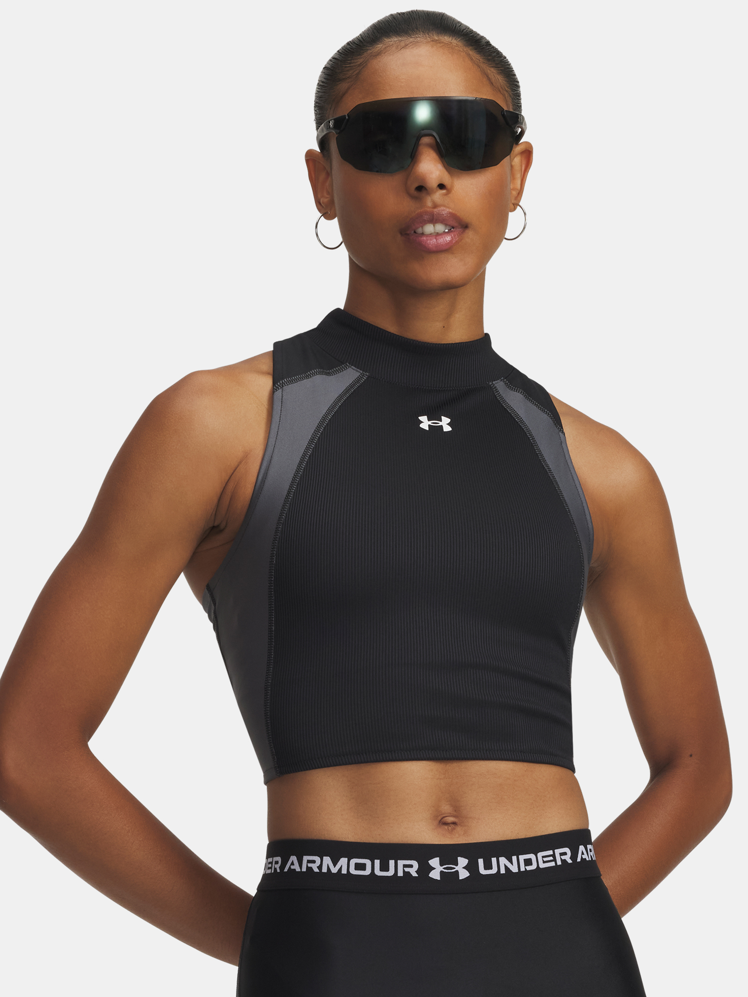 Womens tank top Under Armour UA HG Rib Tank-BLK - Womens