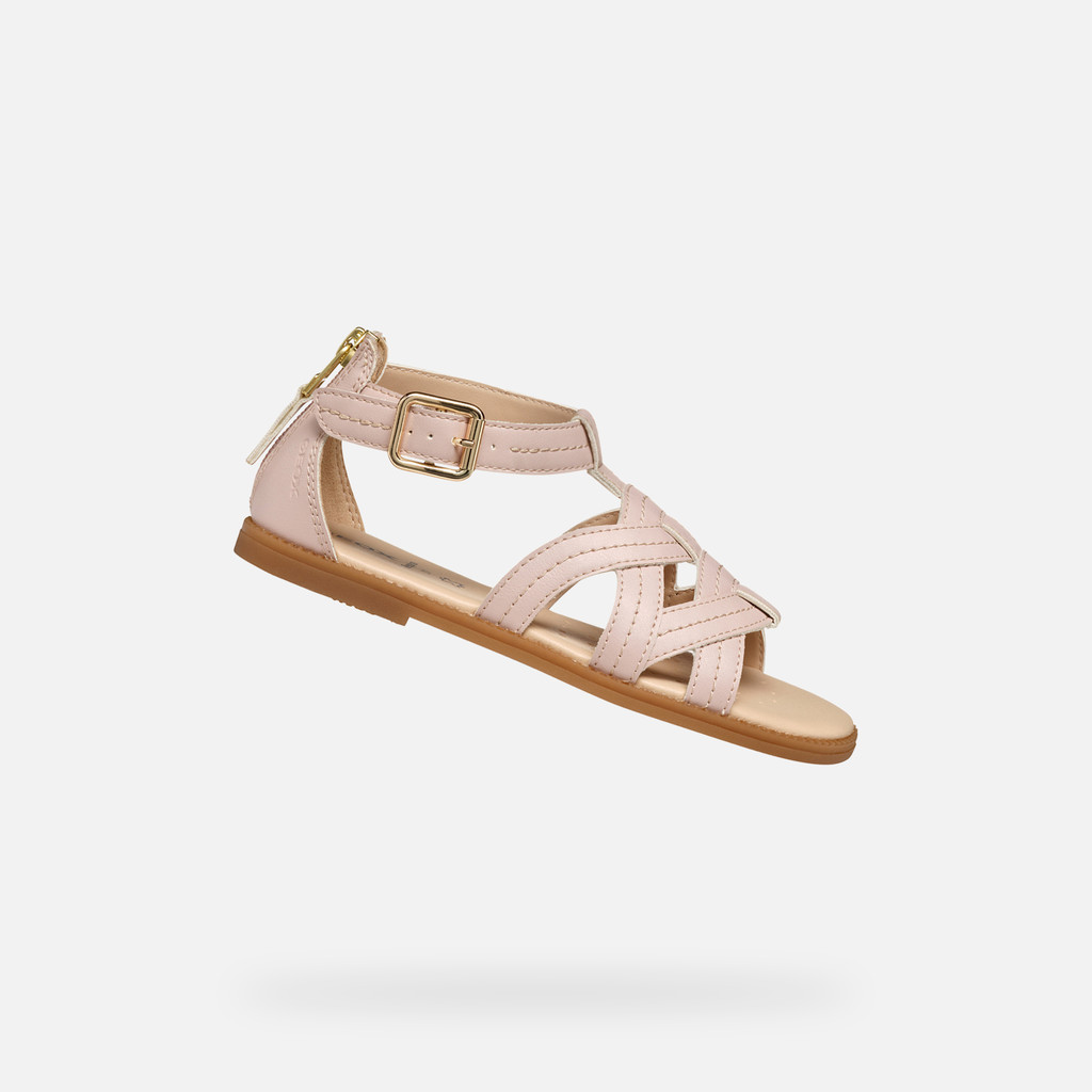 Light Pink Girls Sandals Geox Karly - Girls