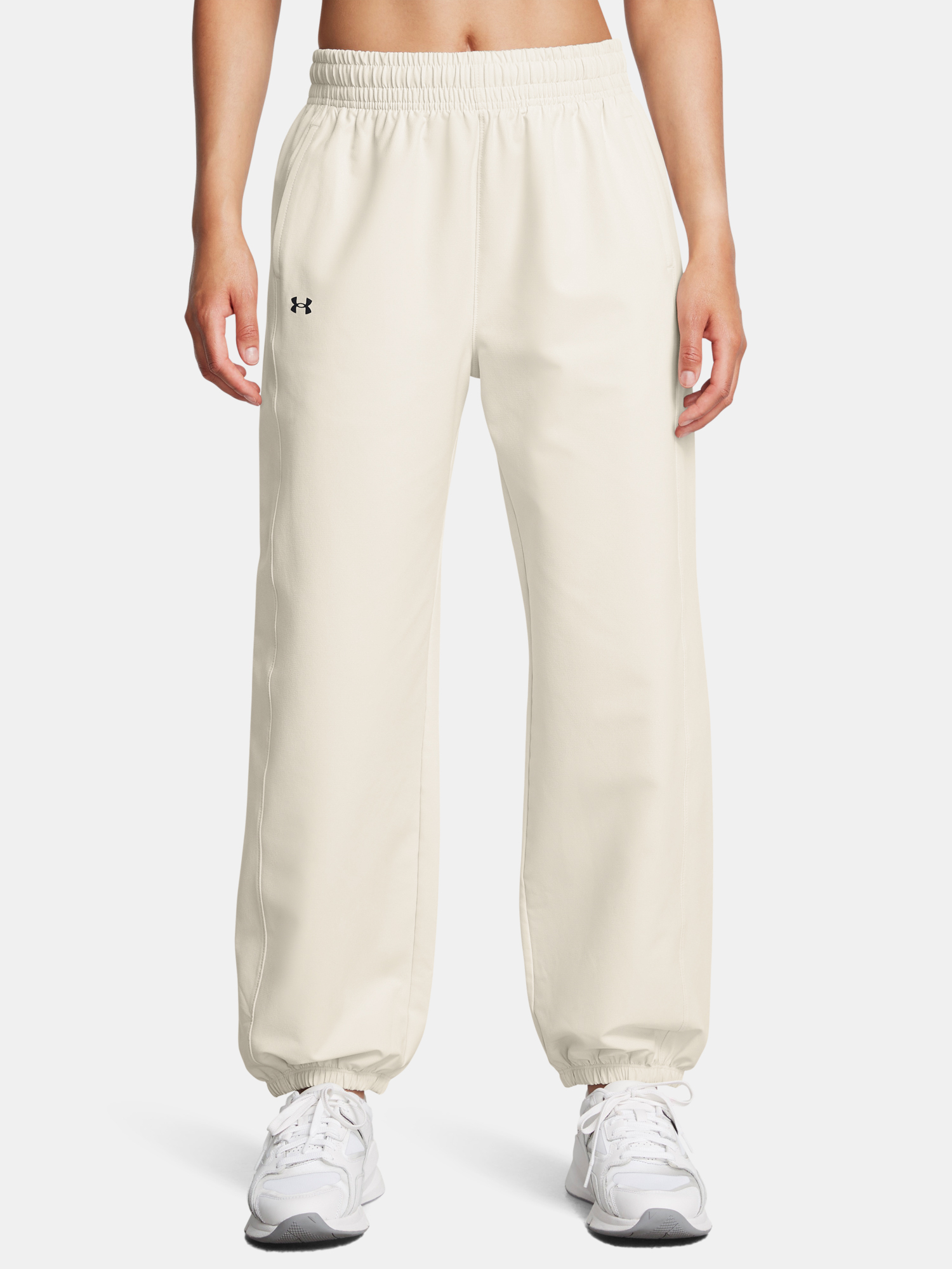 Women's Sports Pants Under Armour Armoursport Swoven Pant-WHT - Women's
