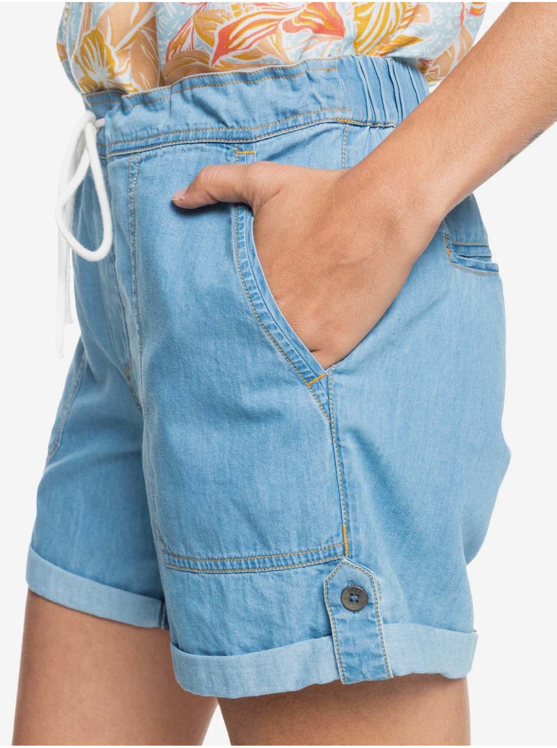 Blue Women's Denim Shorts Roxy Milady Beach - Women