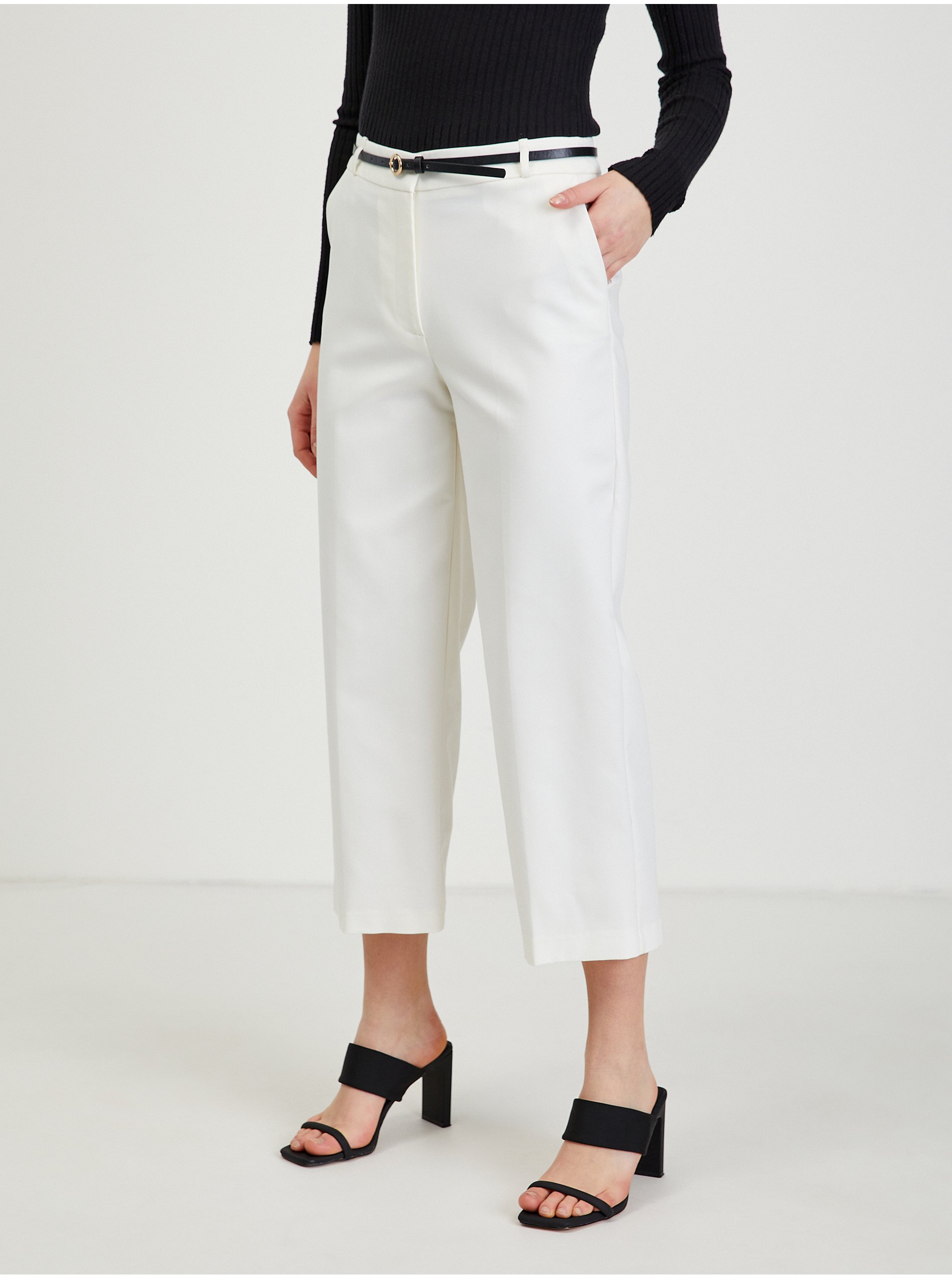 White Women's Shortened Trousers ORSAY - Ladies