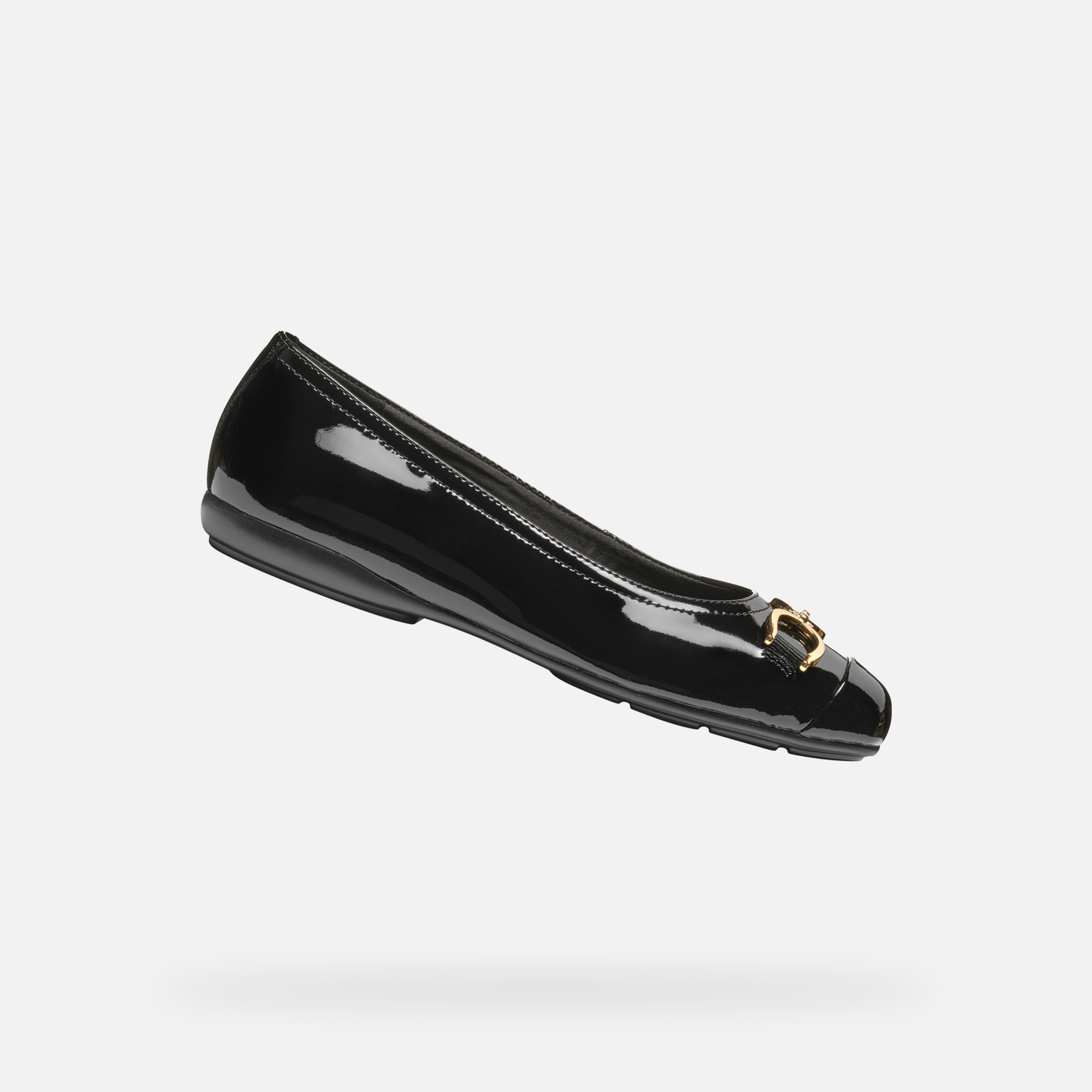 Black womens ballet flats Geox Annytah - Womens
