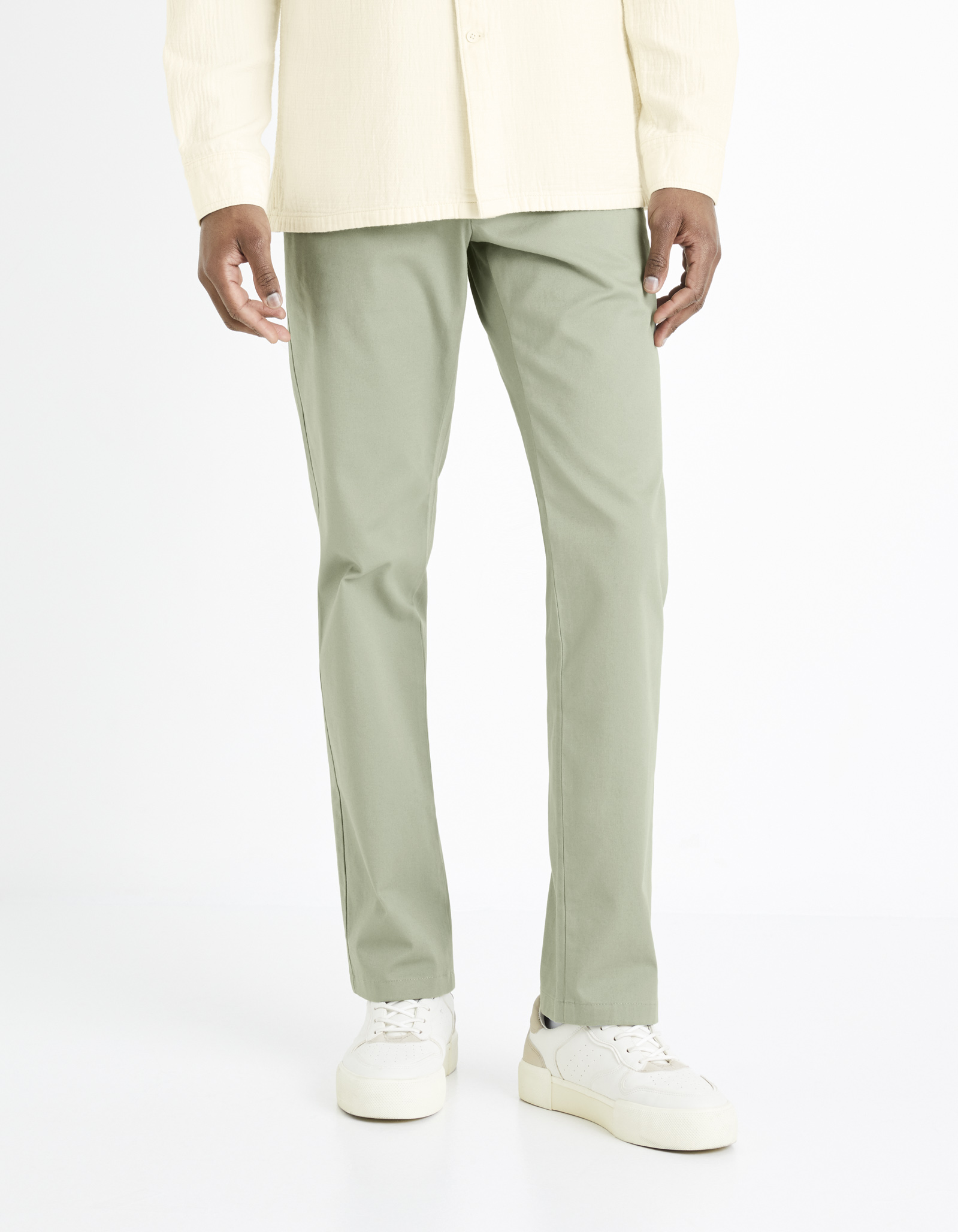 Pantaloni casual pentru barbati Celio - verde deschis