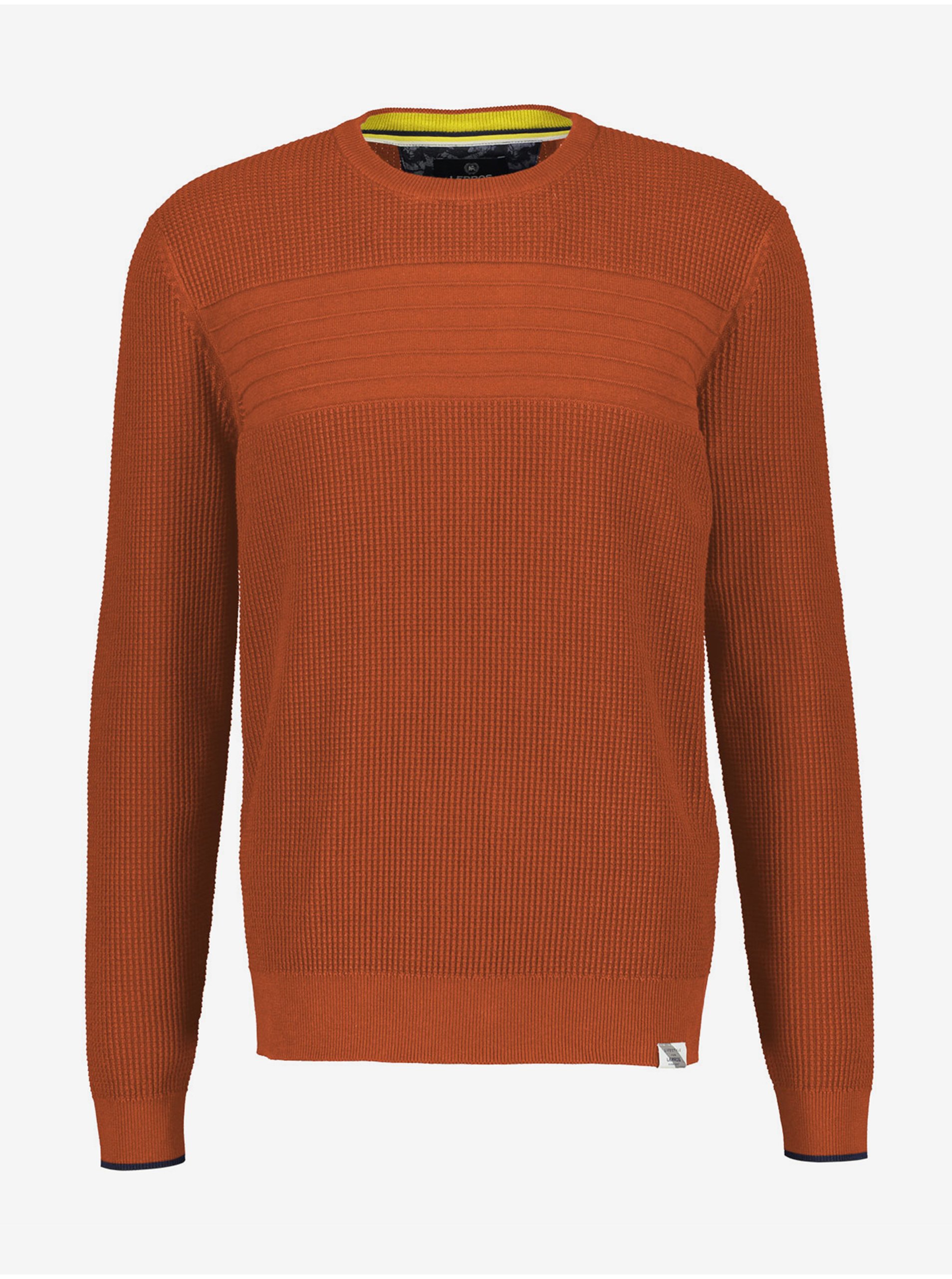 Orange men's sweater LERROS - Men