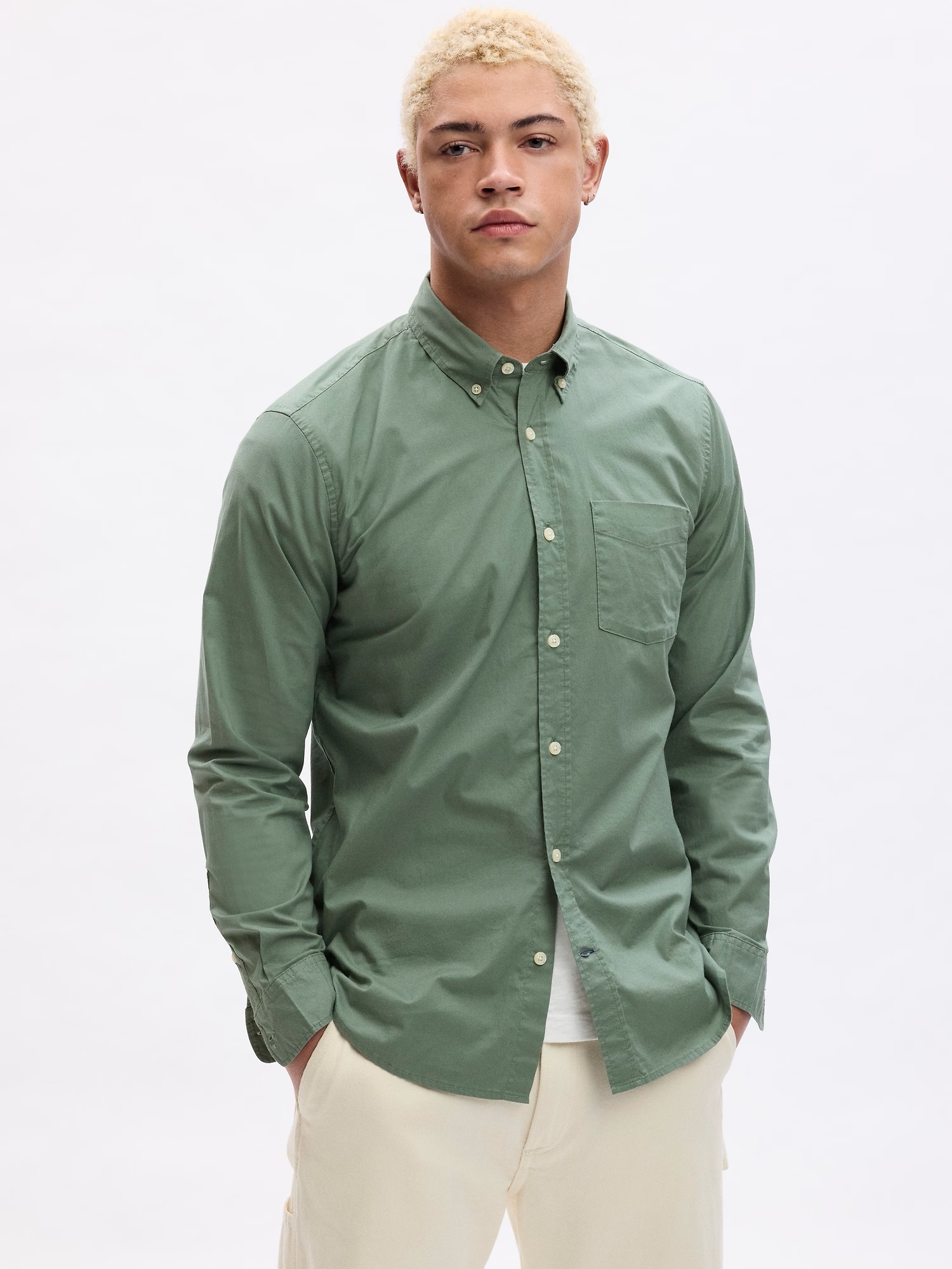 Camasi casual pentru barbati GAP - verde