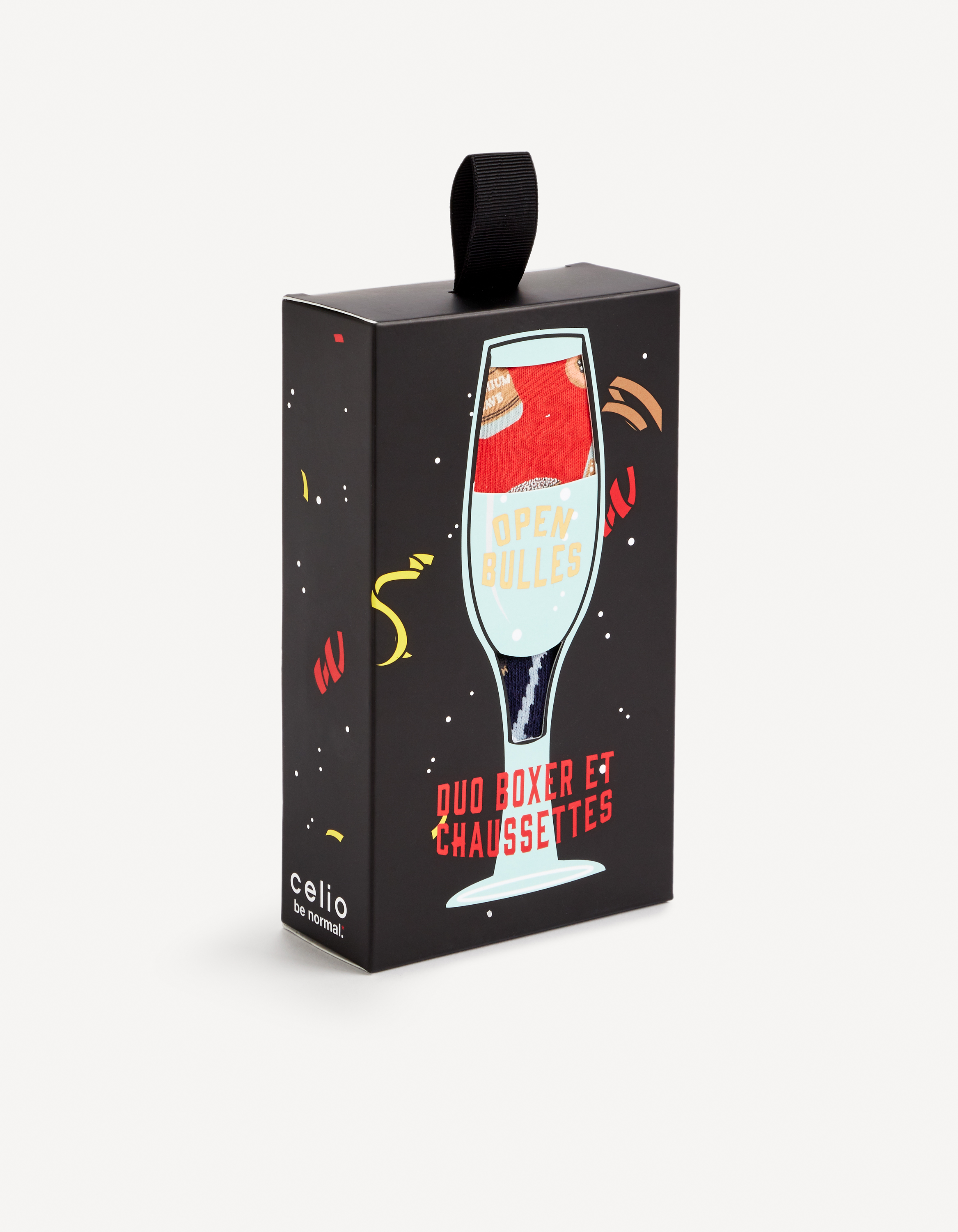 Boxeri mulati pentru barbati Celio - rosu, albastru inchis