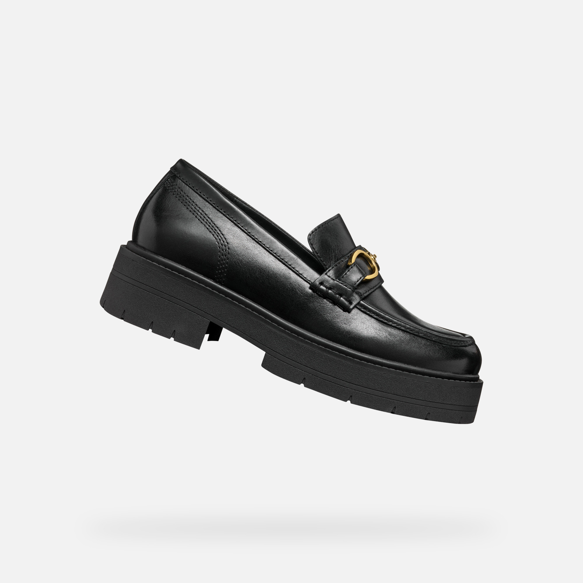 Black womens moccasins Geox Spherica EC7 - Womens